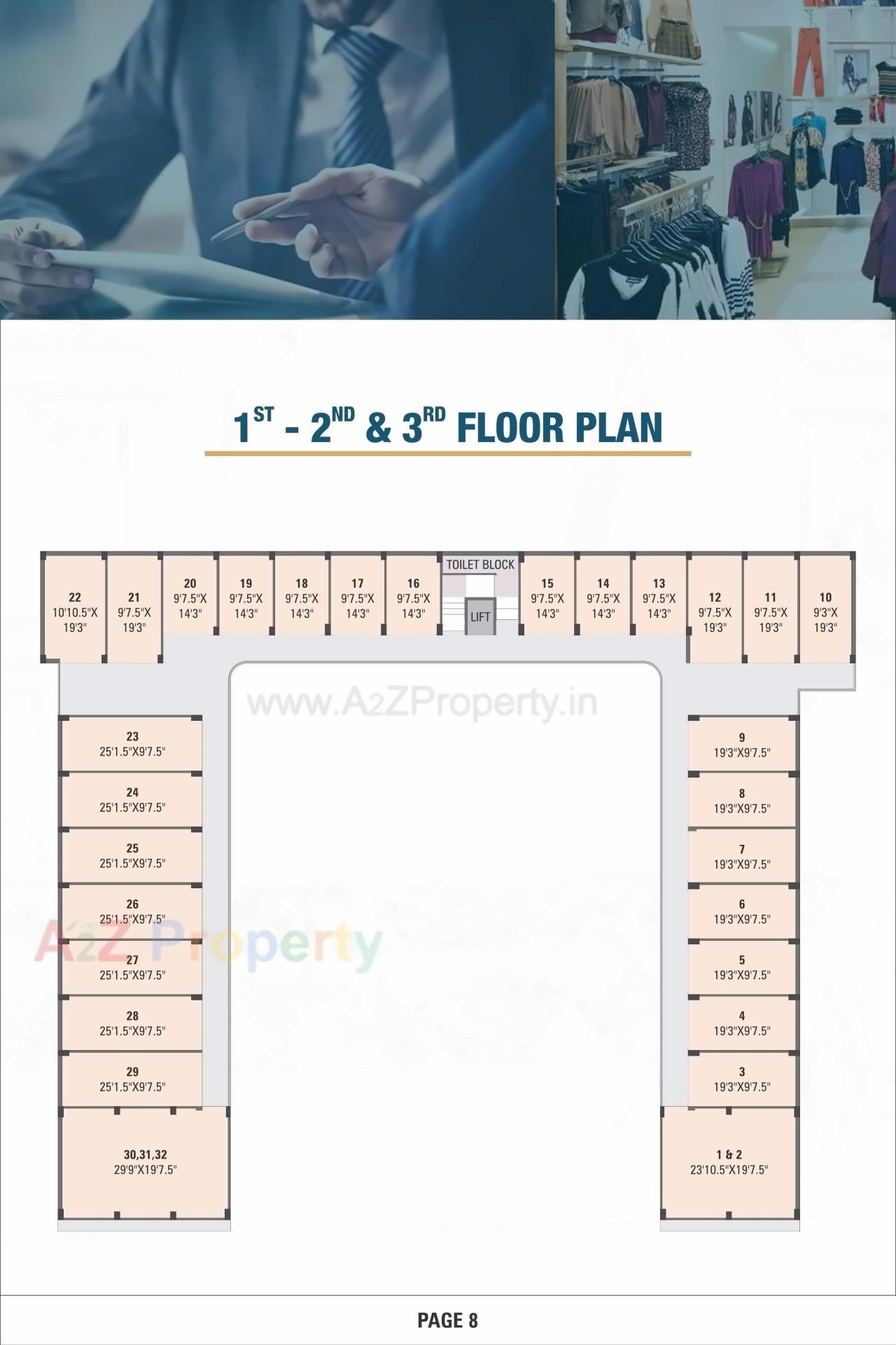 Layout of real estate project Sarthak Centre located at Kadi, Mehsana, Gujarat