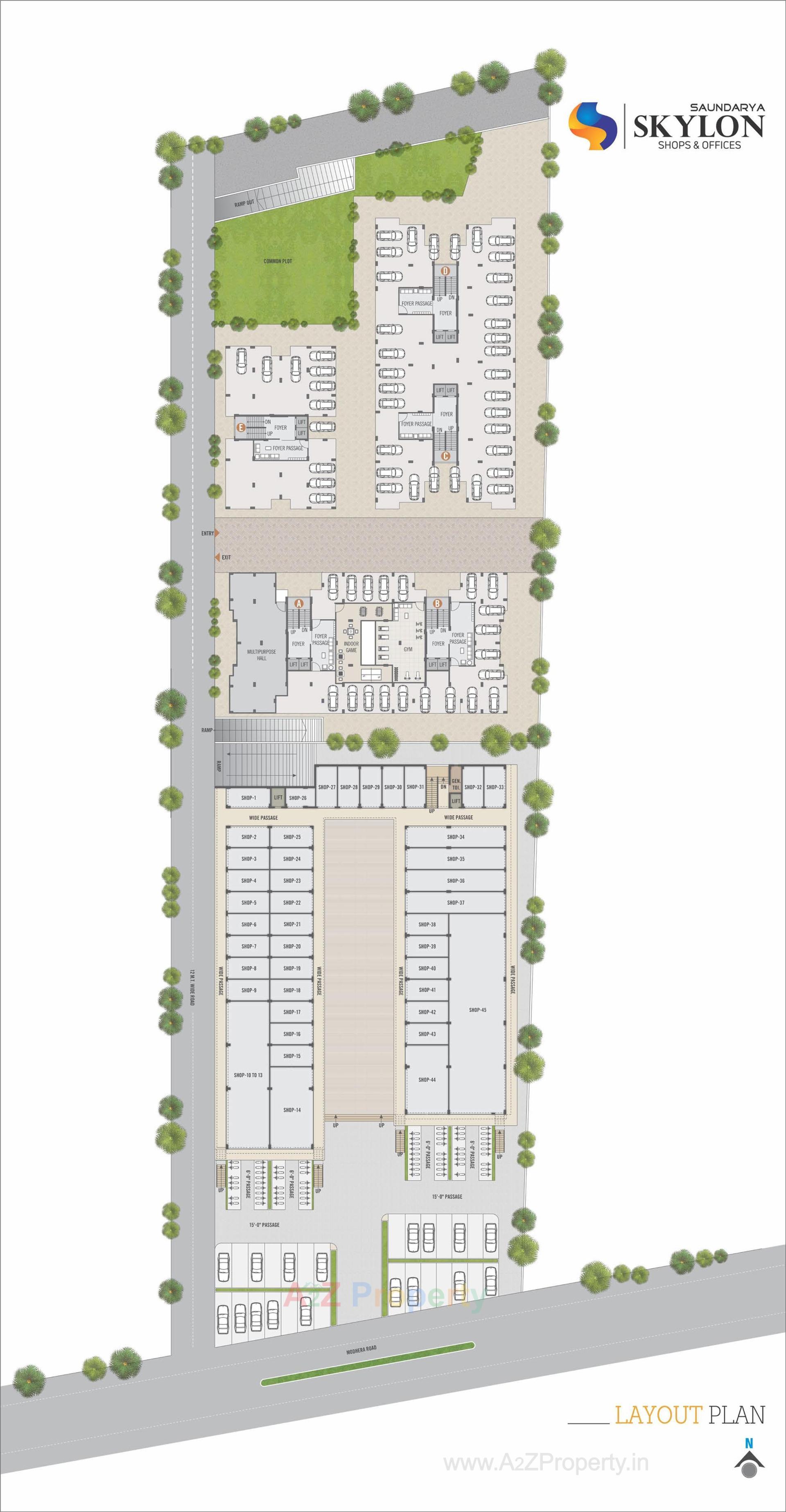 Layout of real estate project Saundarya Skylon located at Mehsana, Mehsana, Gujarat