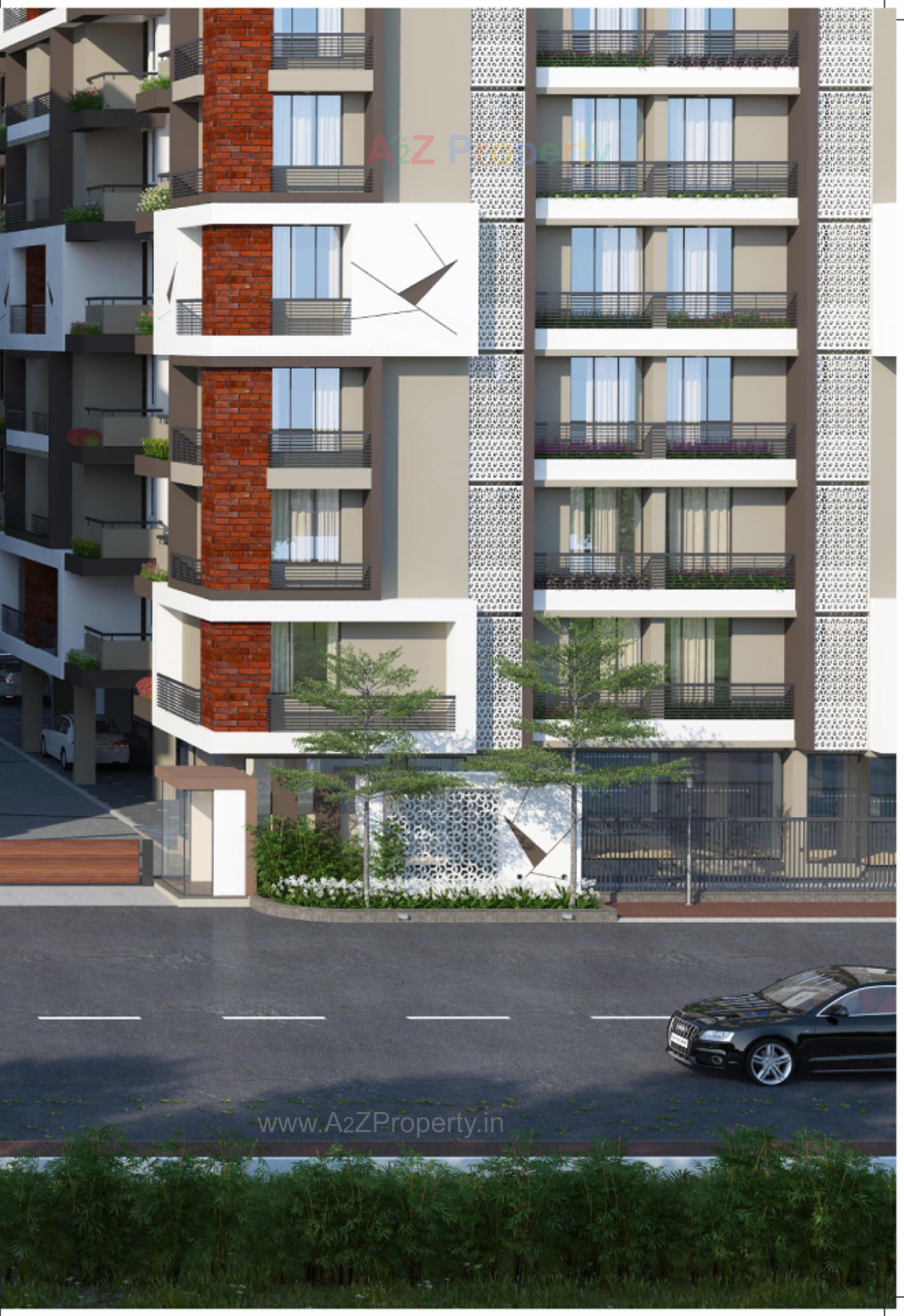 3D Elevation of real estate project Saundarya Skylon located at Mehsana, Mehsana, Gujarat