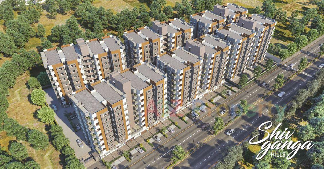 3D Elevation of real estate project Shiv Ganga Hills located at Kadi, Mehsana, Gujarat