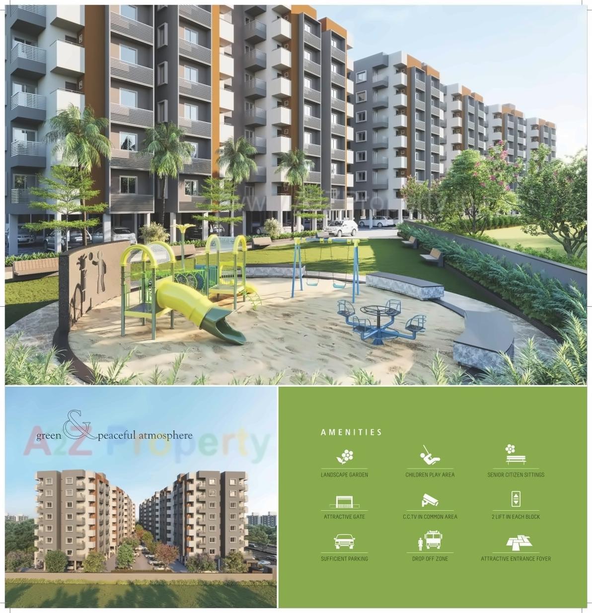 3D Elevation of real estate project Shiv Ganga Hills located at Kadi, Mehsana, Gujarat