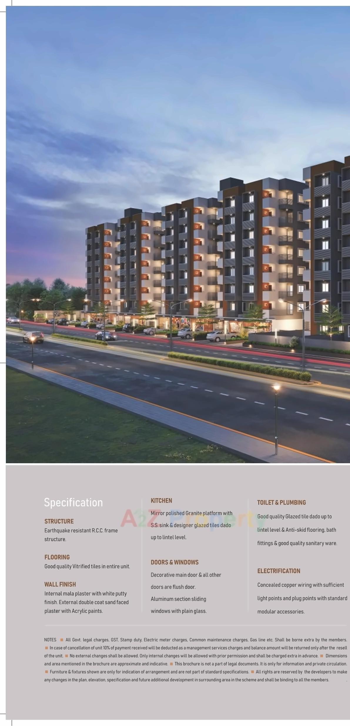 3D Elevation of real estate project Shiv Ganga Hills located at Kadi, Mehsana, Gujarat