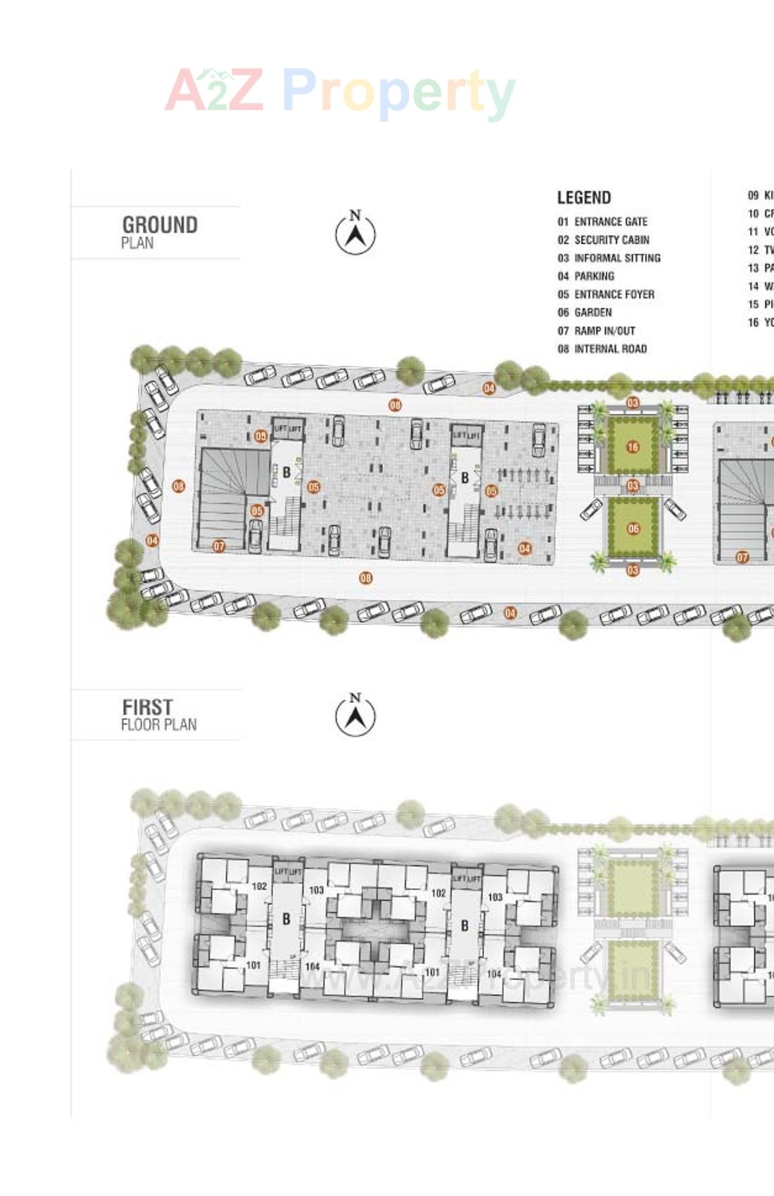 Layout of real estate project Shiv Ganga Sky located at Nagalpur, Mehsana, Gujarat