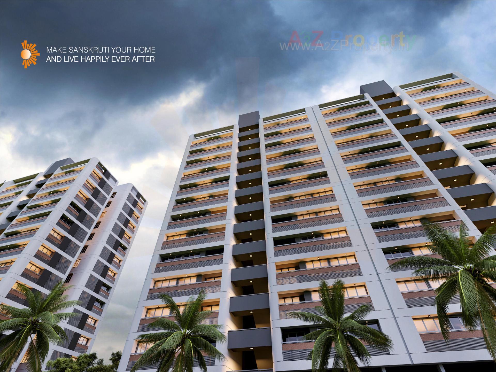 3D Elevation of real estate project Shiv Ganga Sky located at Nagalpur, Mehsana, Gujarat