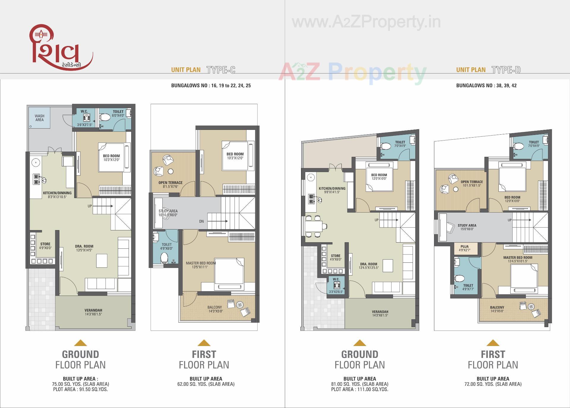 Layout of real estate project Shiv Residency located at Kadi, Mehsana, Gujarat