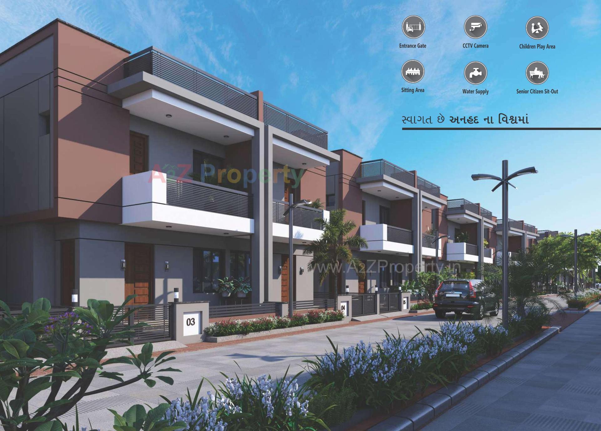3D Elevation of real estate project Shiv Residency located at Kadi, Mehsana, Gujarat