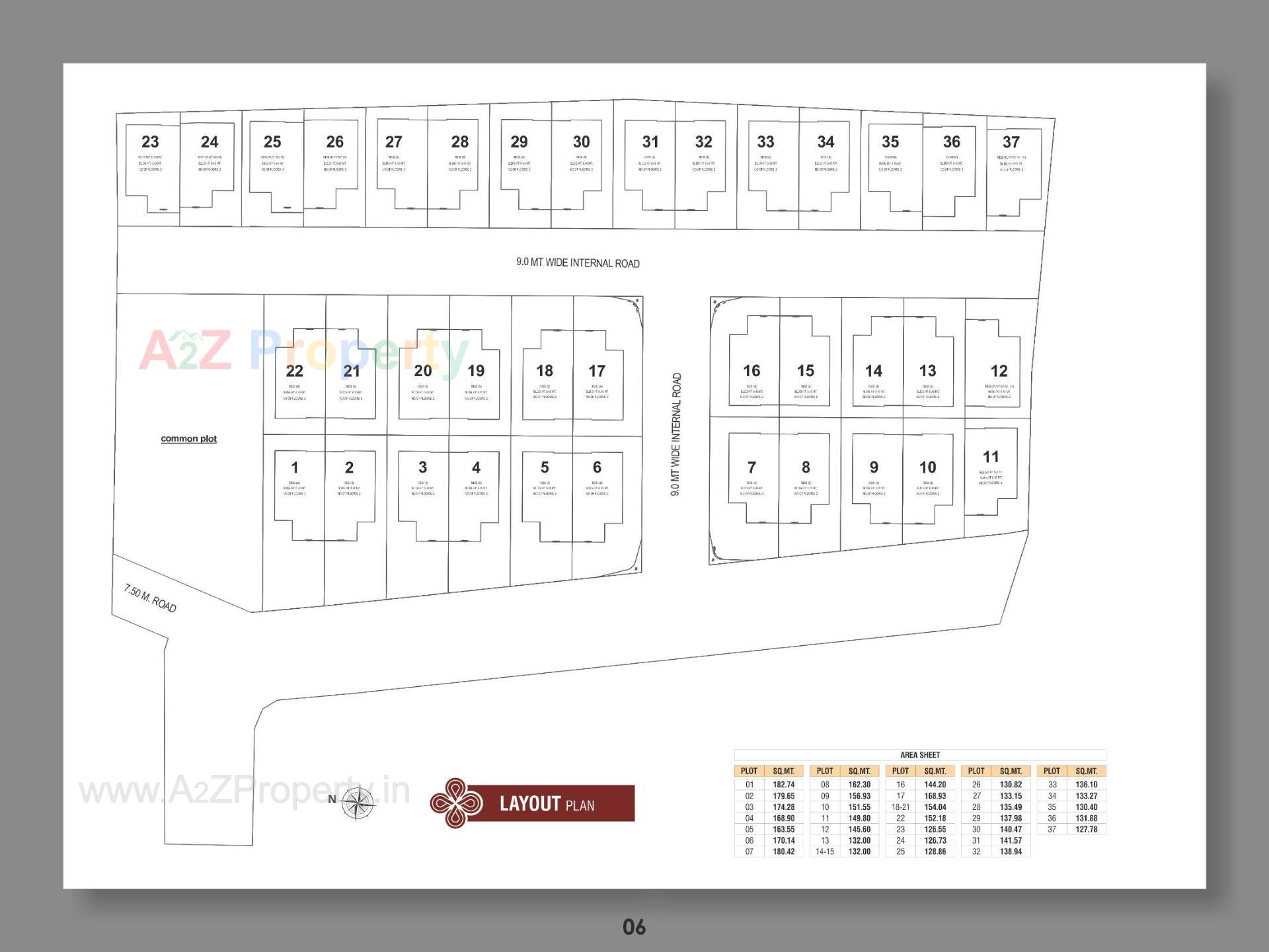 Layout of real estate project Shivalay Heritage located at Mehsana, Mehsana, Gujarat