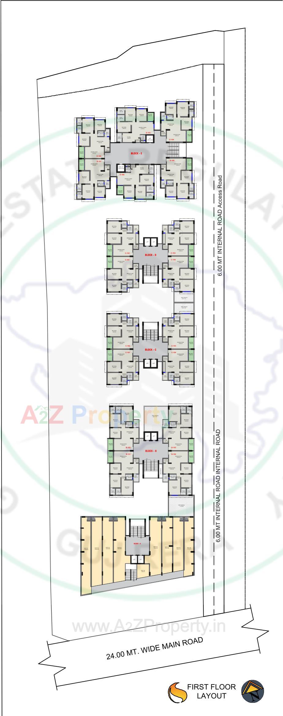 Layout of real estate project Shivalik Glorious located at Nagalpur, Mehsana, Gujarat