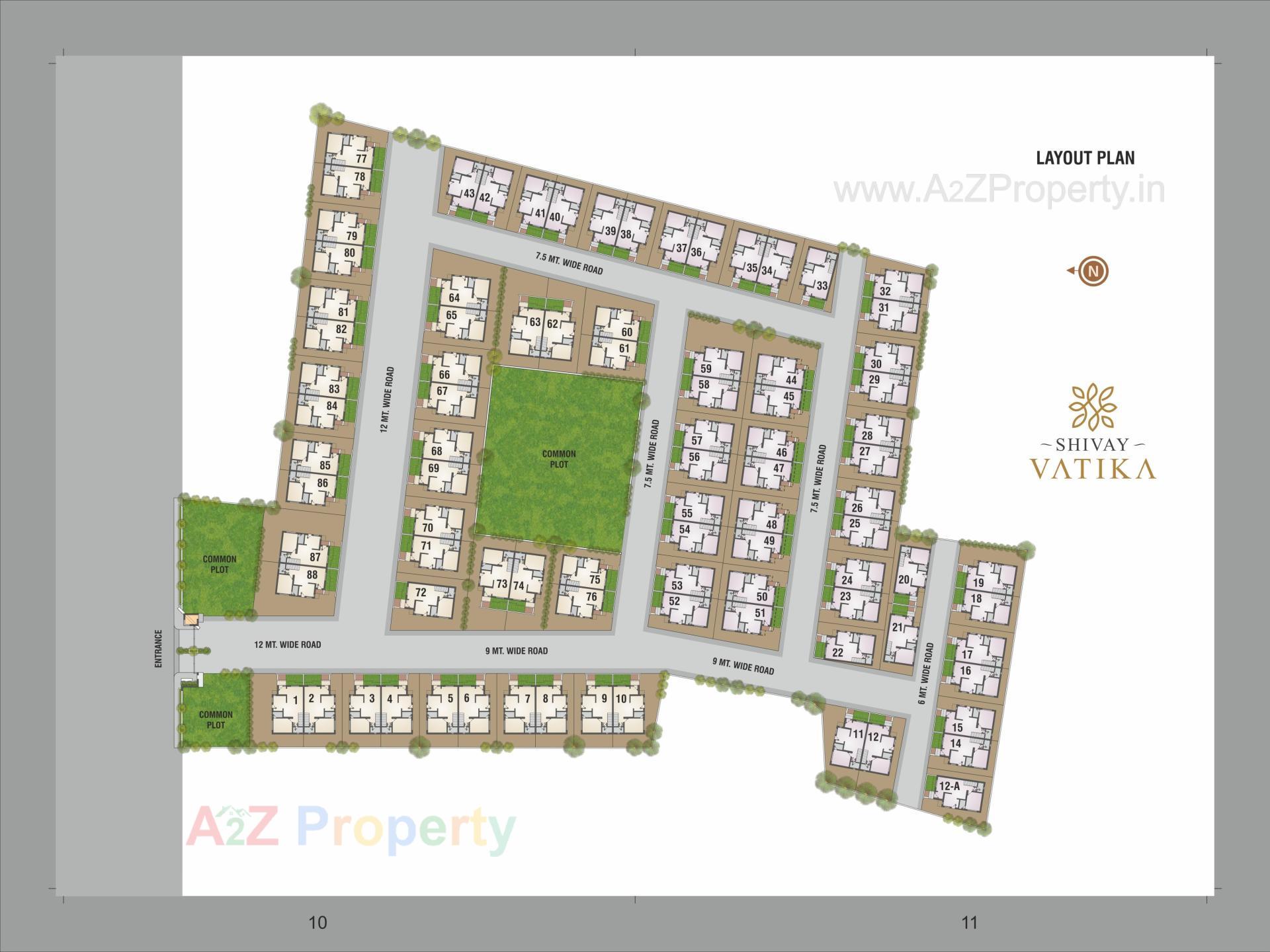 Layout of real estate project Shivay Vatika located at Mehsana, Mehsana, Gujarat