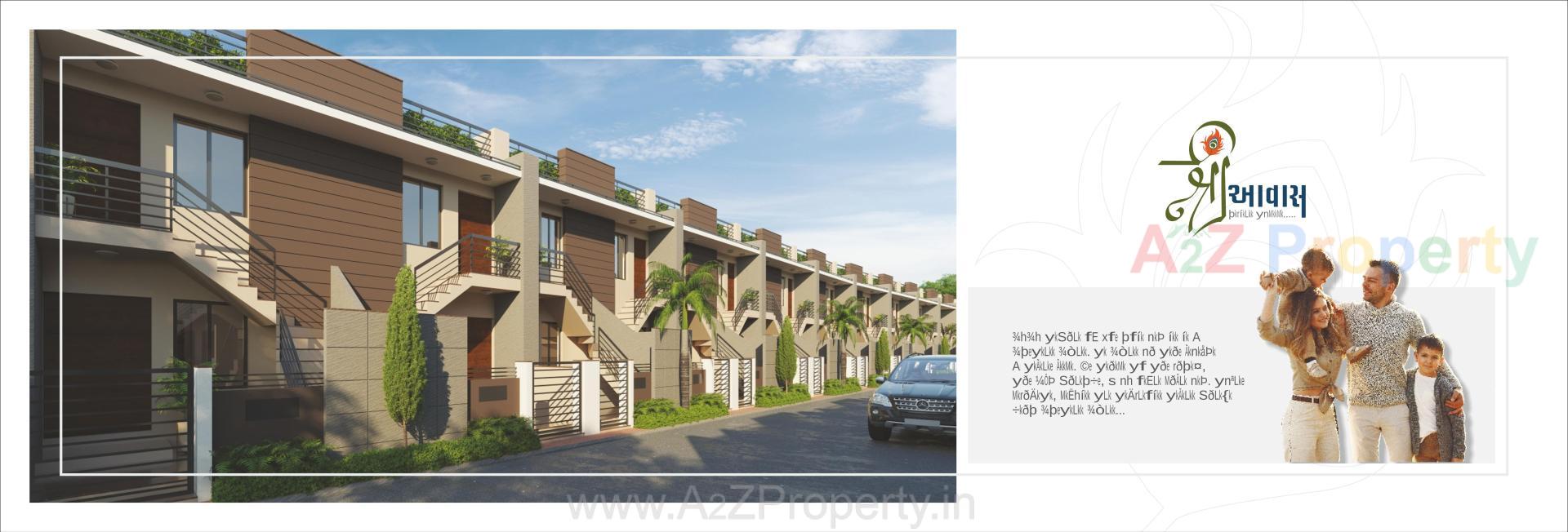 3D Elevation of real estate project Shree Awas located at Kadi, Mehsana, Gujarat