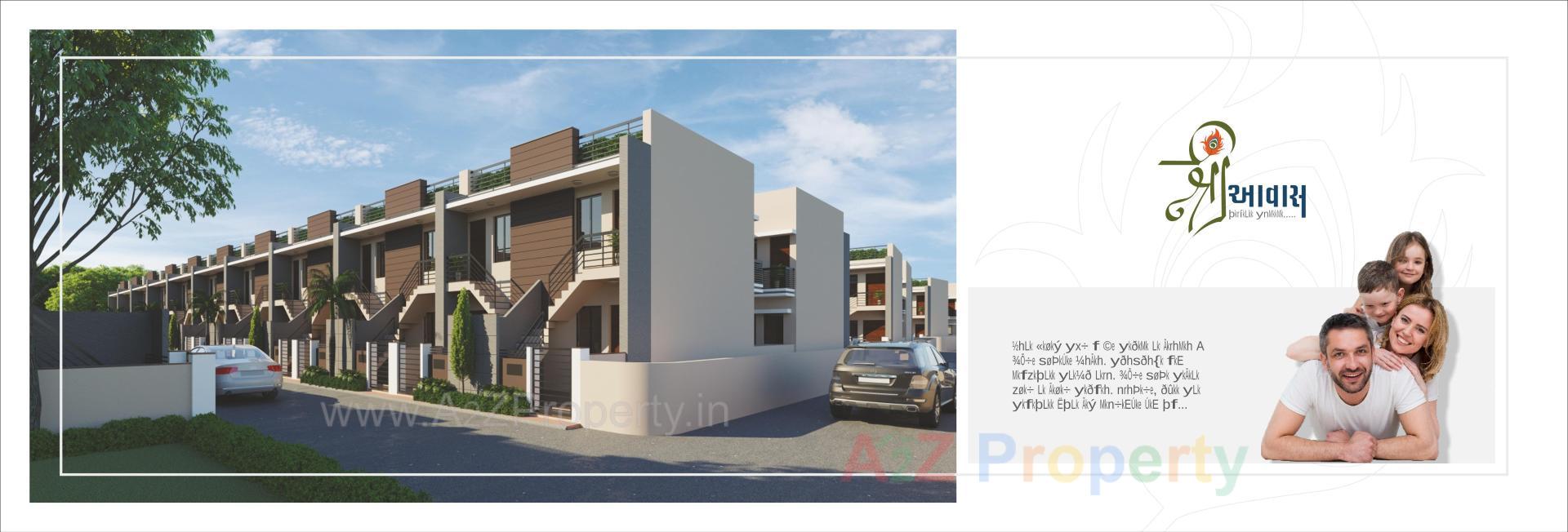 3D Elevation of real estate project Shree Awas located at Kadi, Mehsana, Gujarat