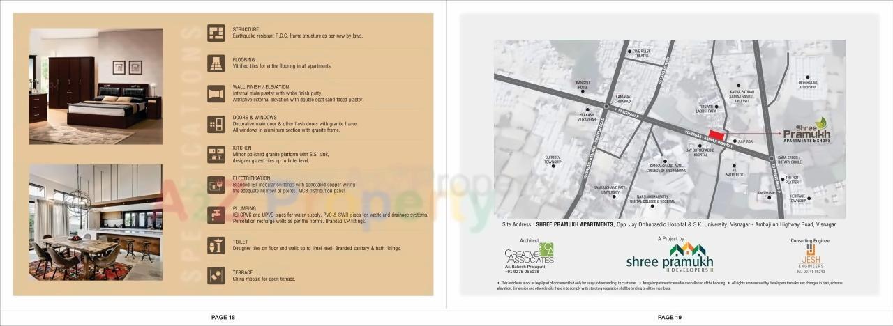  of real estate project Shree Pramukh Apartments located at Visnagar, Mehsana, Gujarat