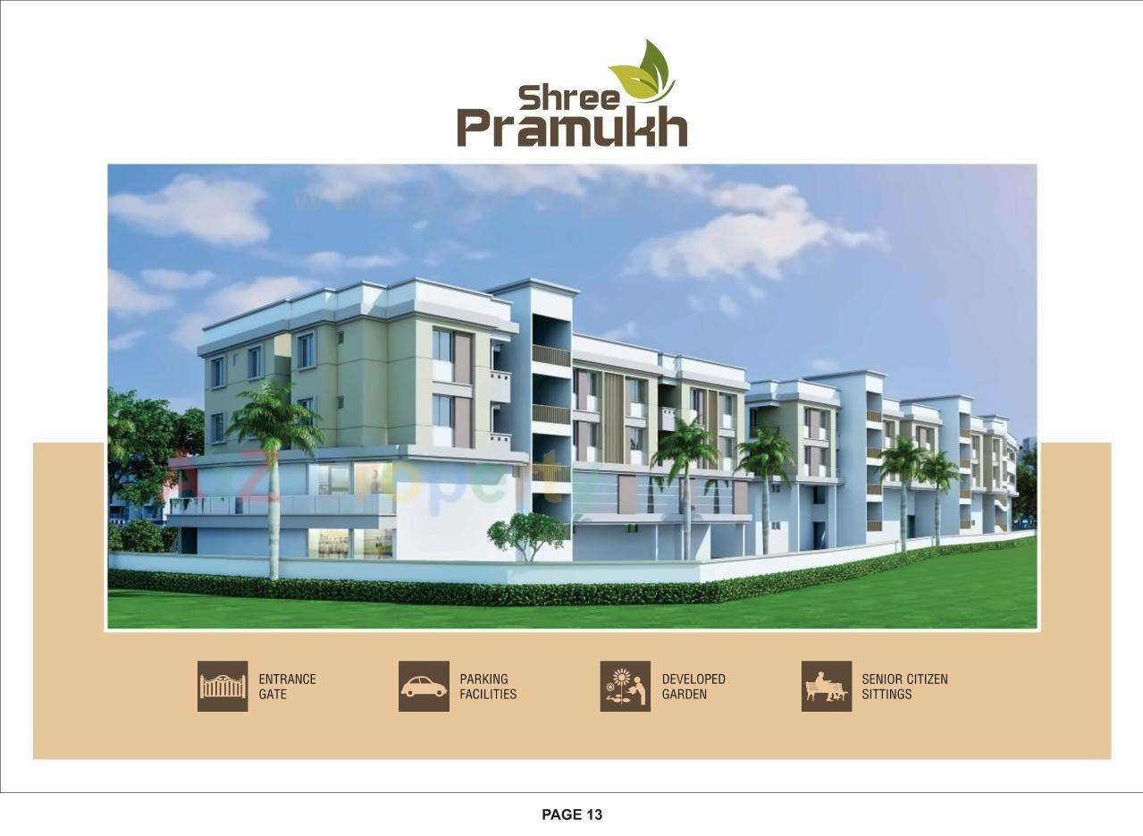 3D Elevation of real estate project Shree Pramukh Apartments located at Visnagar, Mehsana, Gujarat