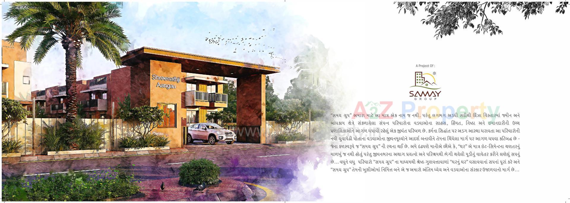 3D Elevation of real estate project Shreenathji Aangan located at Unjha, Mehsana, Gujarat
