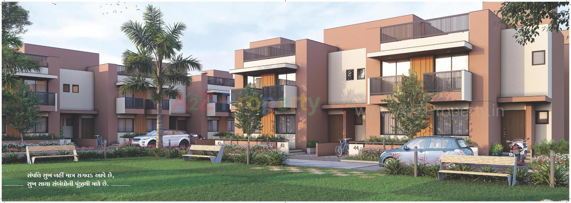 3D Elevation of real estate project Shreenathji Aangan located at Unjha, Mehsana, Gujarat