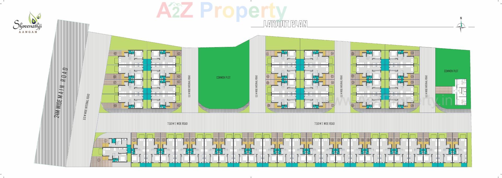 Layout of real estate project Shreenathji Aangan located at Unjha, Mehsana, Gujarat