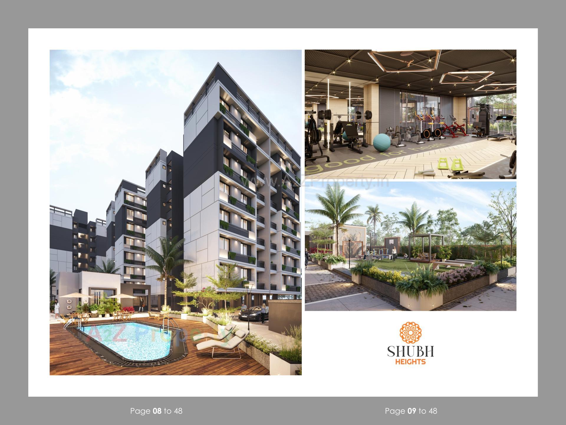 3D Elevation of real estate project Shubh Heights located at Mehsana, Mehsana, Gujarat