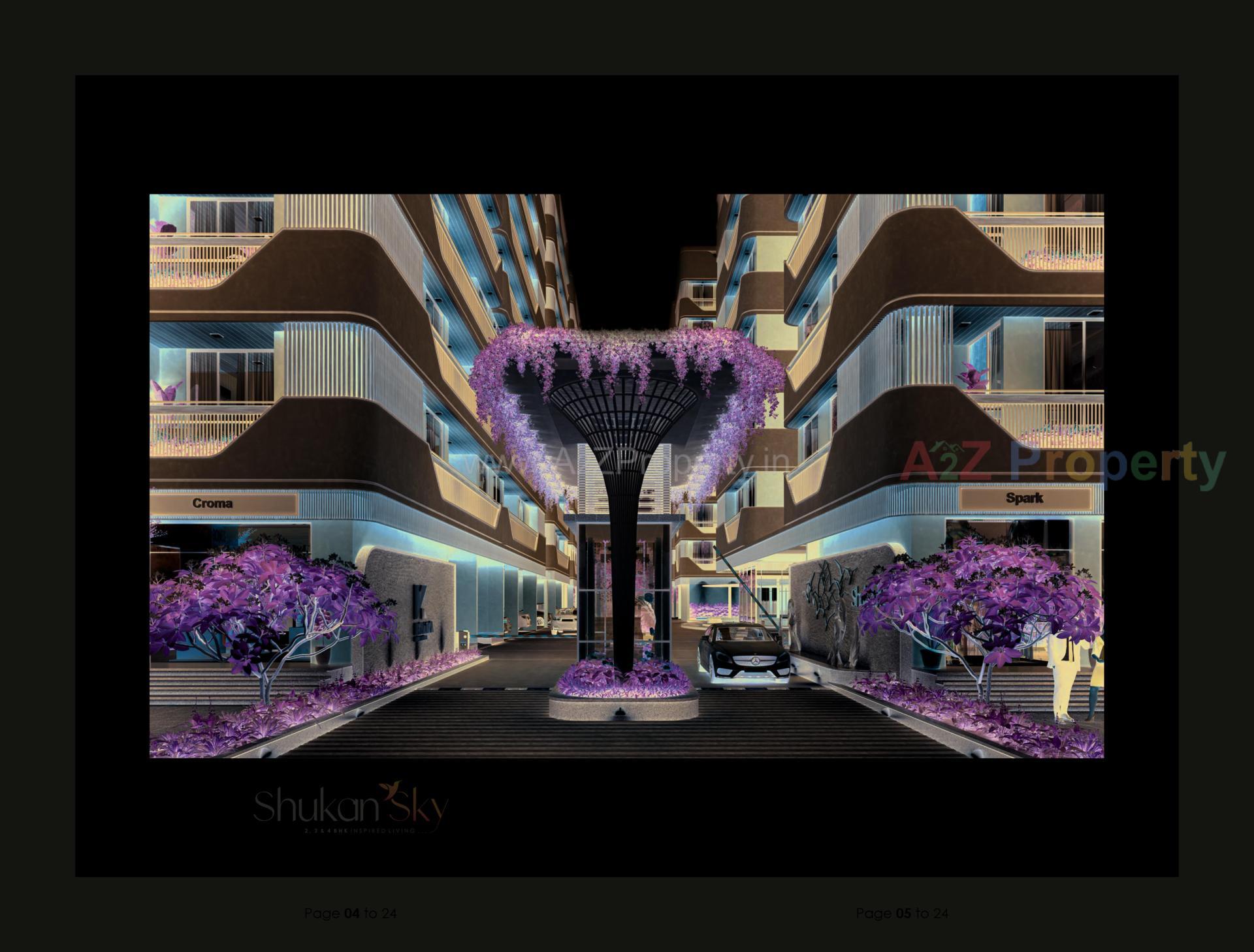 3D Elevation of real estate project Shukan Sky located at Nagalpur, Mehsana, Gujarat