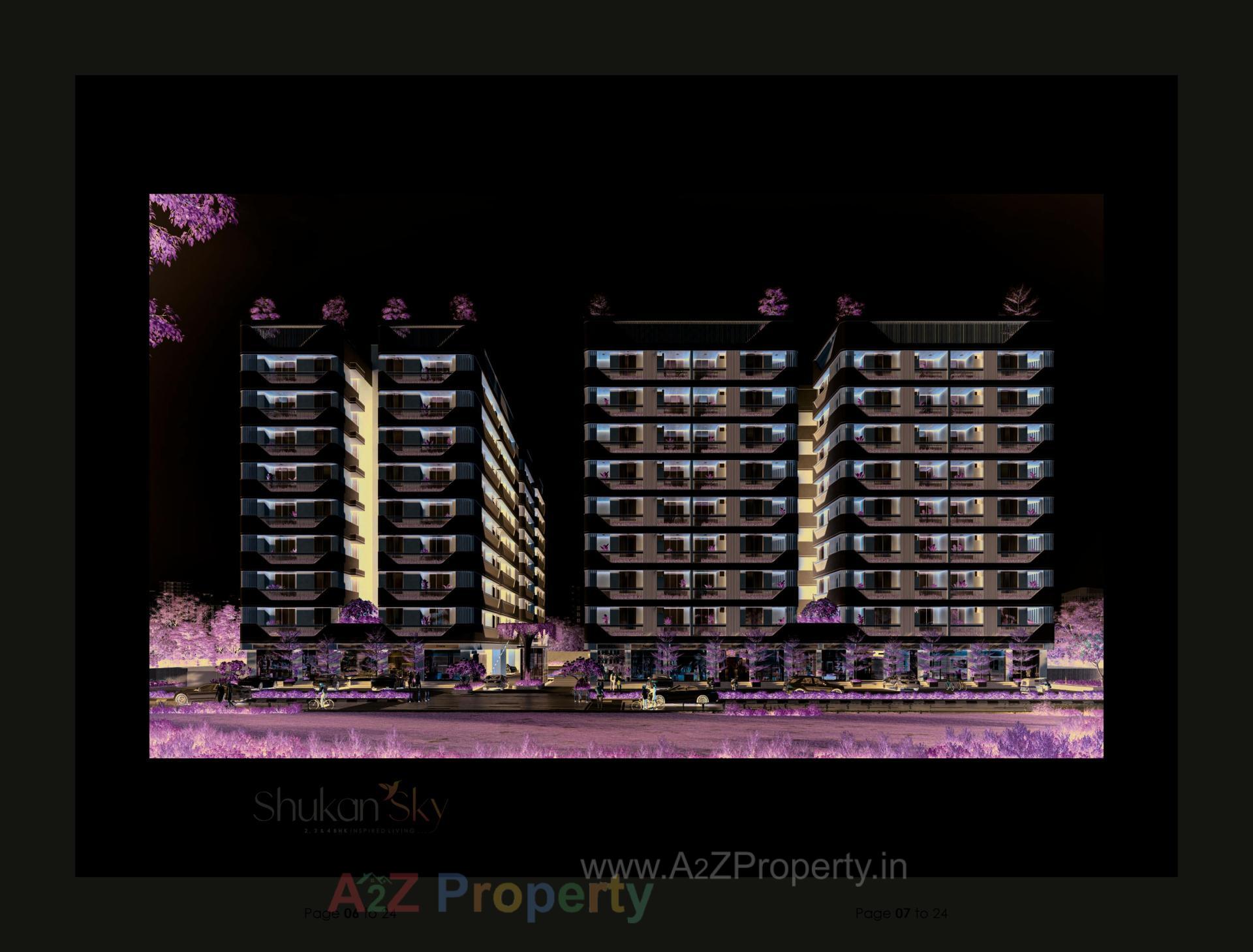 3D Elevation of real estate project Shukan Sky located at Nagalpur, Mehsana, Gujarat