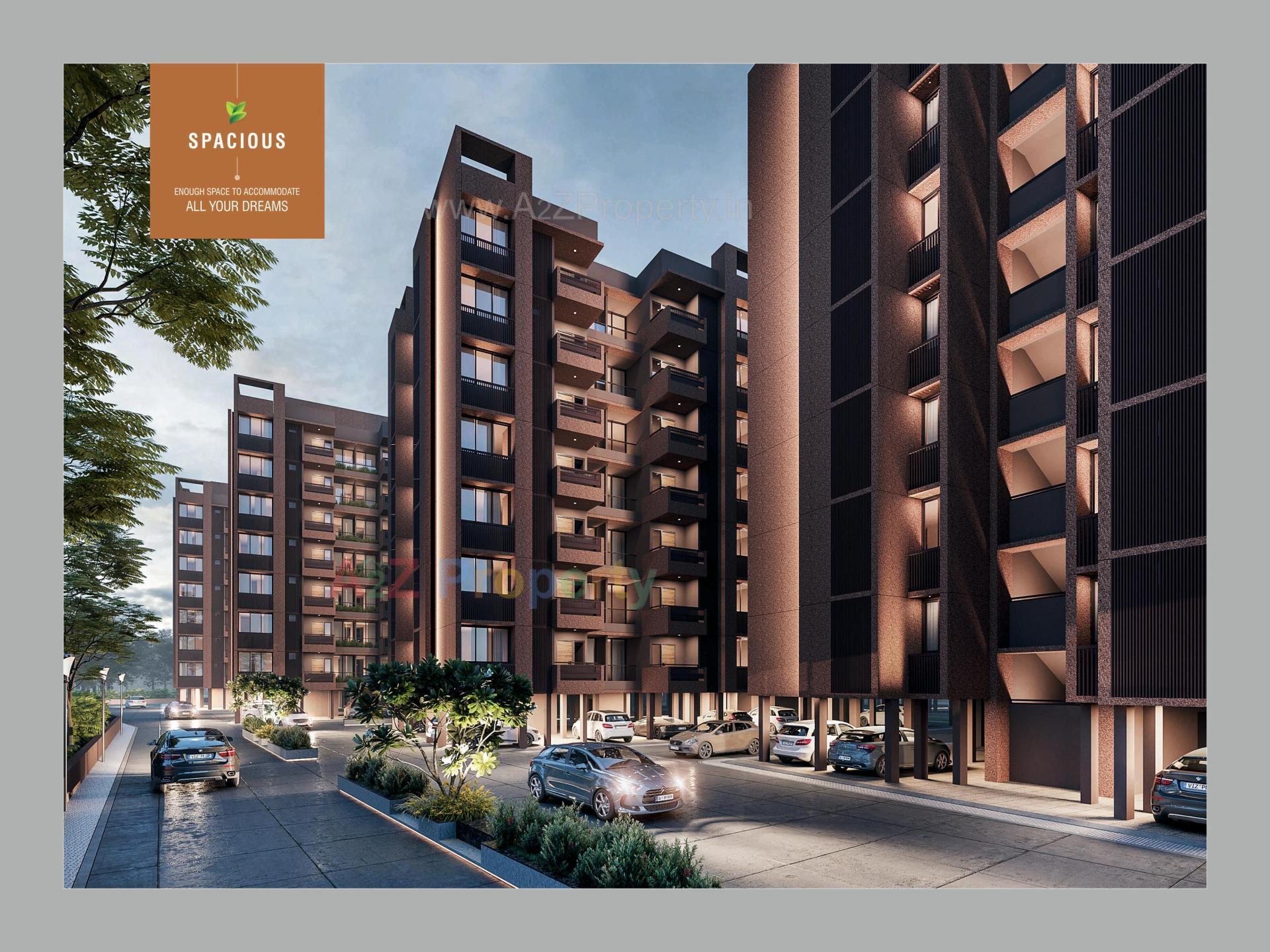 3D Elevation of real estate project Someshwar Garden City located at Nagalpur, Mehsana, Gujarat