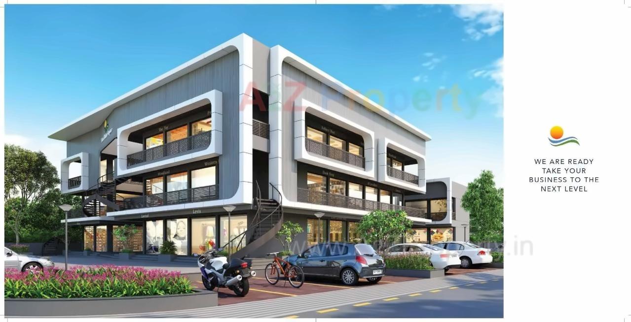3D Elevation of real estate project Sun Shine Square located at Visnagar, Mehsana, Gujarat