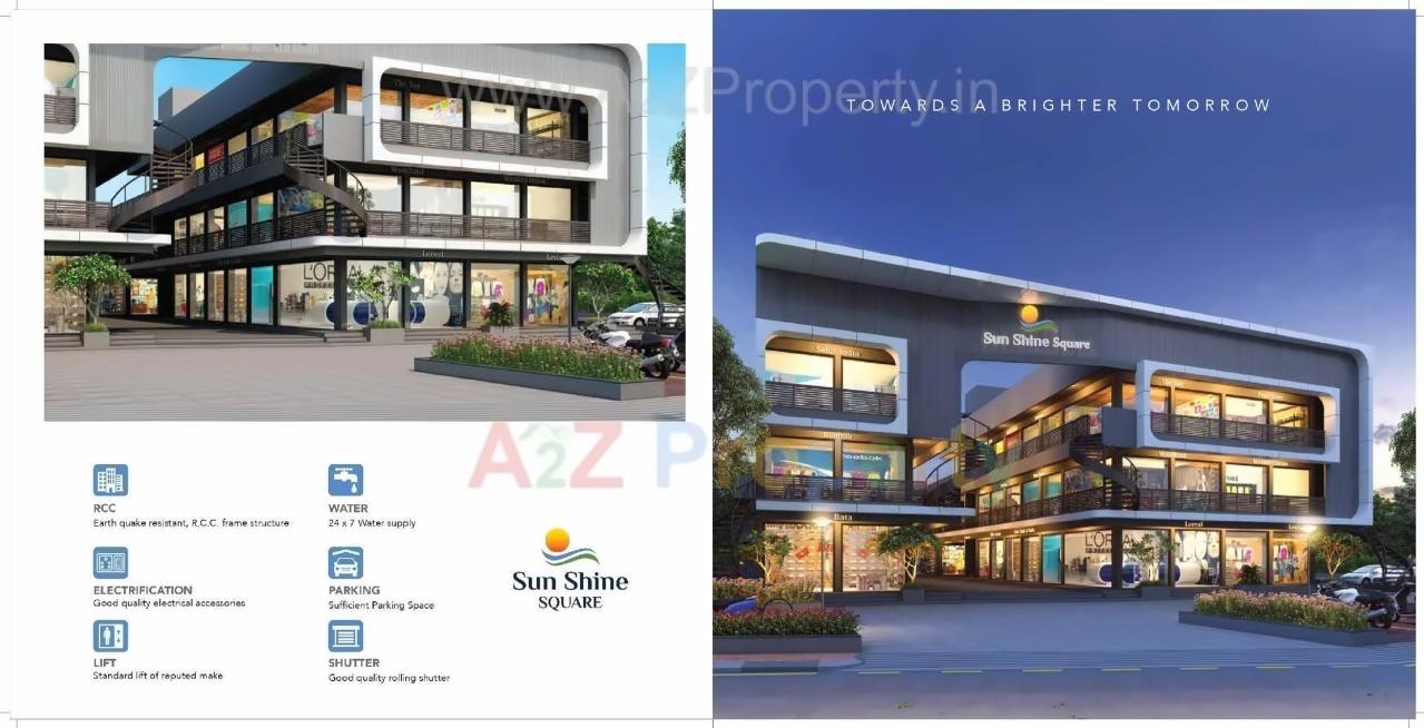 3D Elevation of real estate project Sun Shine Square located at Visnagar, Mehsana, Gujarat