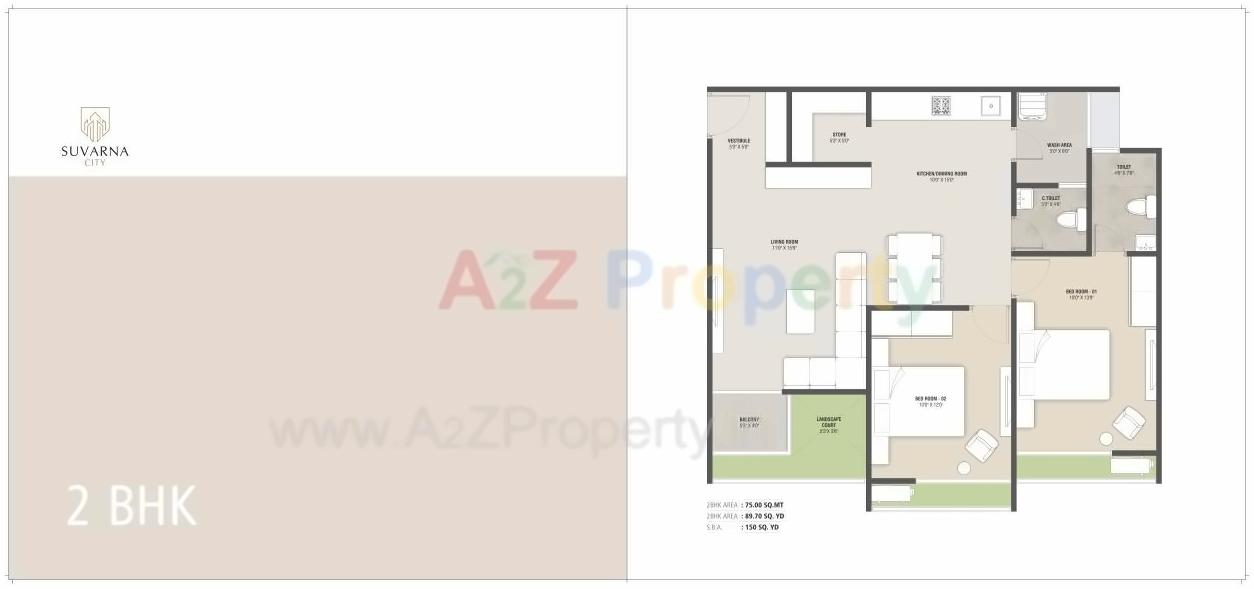 Layout of real estate project Suvarna City located at Kadi, Mehsana, Gujarat