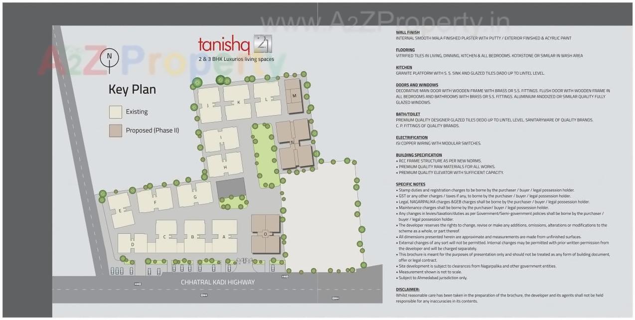 Layout of real estate project Tanishq located at Kadi, Mehsana, Gujarat