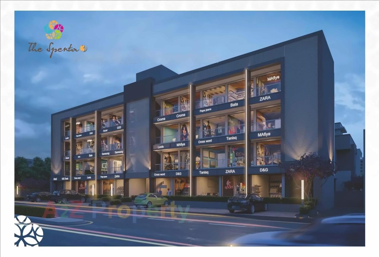 3D Elevation of real estate project The Spenta located at Kadi, Mehsana, Gujarat