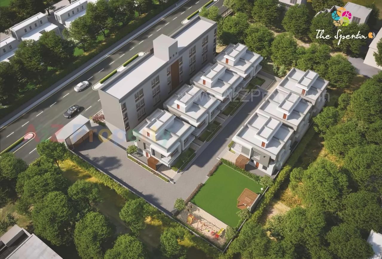 3D Elevation of real estate project The Spenta located at Kadi, Mehsana, Gujarat