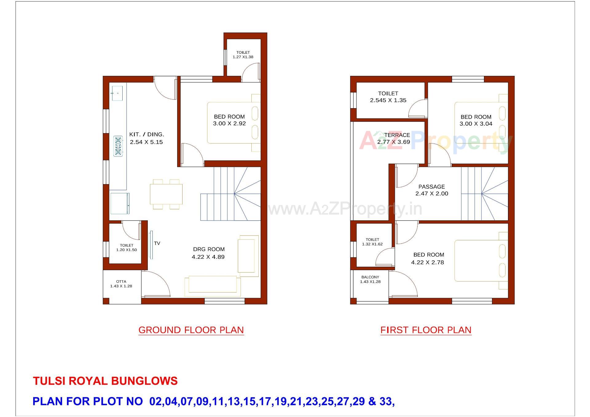 Layout of real estate project Tulsi Royal located at Vadnagar, Mehsana, Gujarat