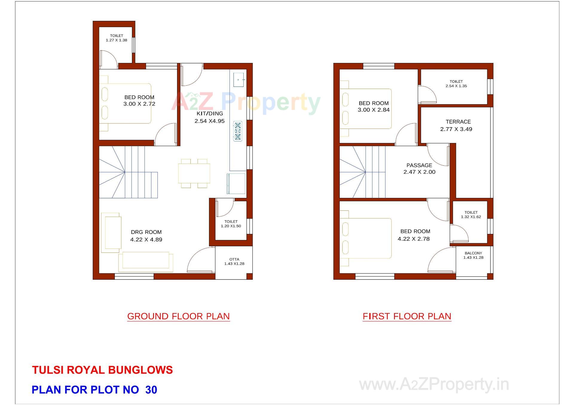 Layout of real estate project Tulsi Royal located at Vadnagar, Mehsana, Gujarat