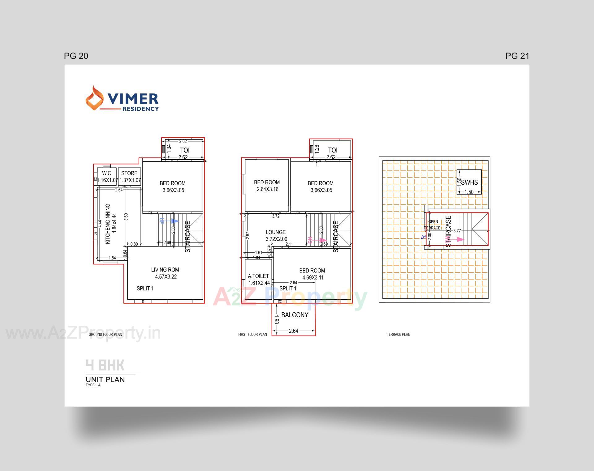 Layout of real estate project Vimer Residency located at Kadi, Mehsana, Gujarat