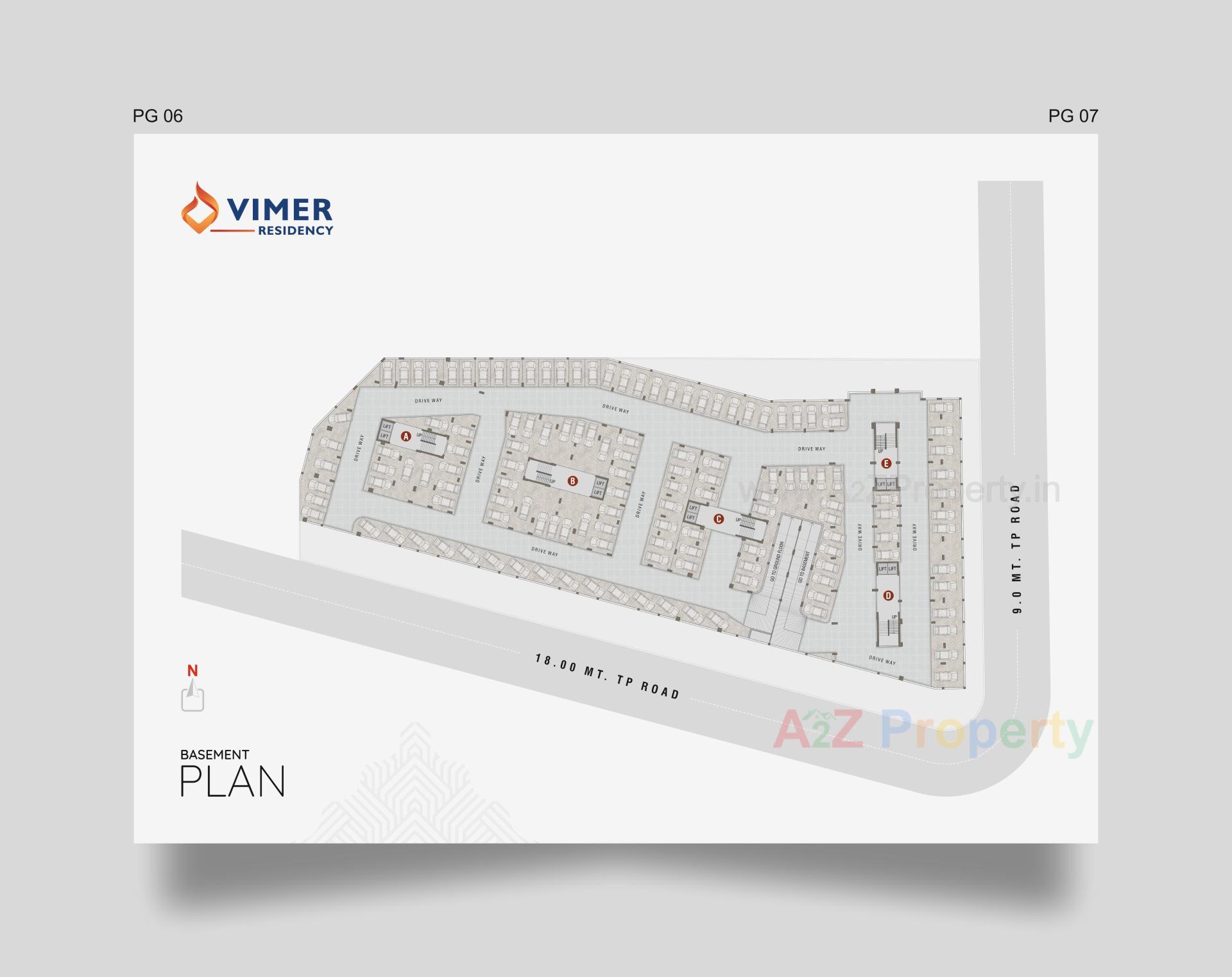 Layout of real estate project Vimer Residency located at Kadi, Mehsana, Gujarat