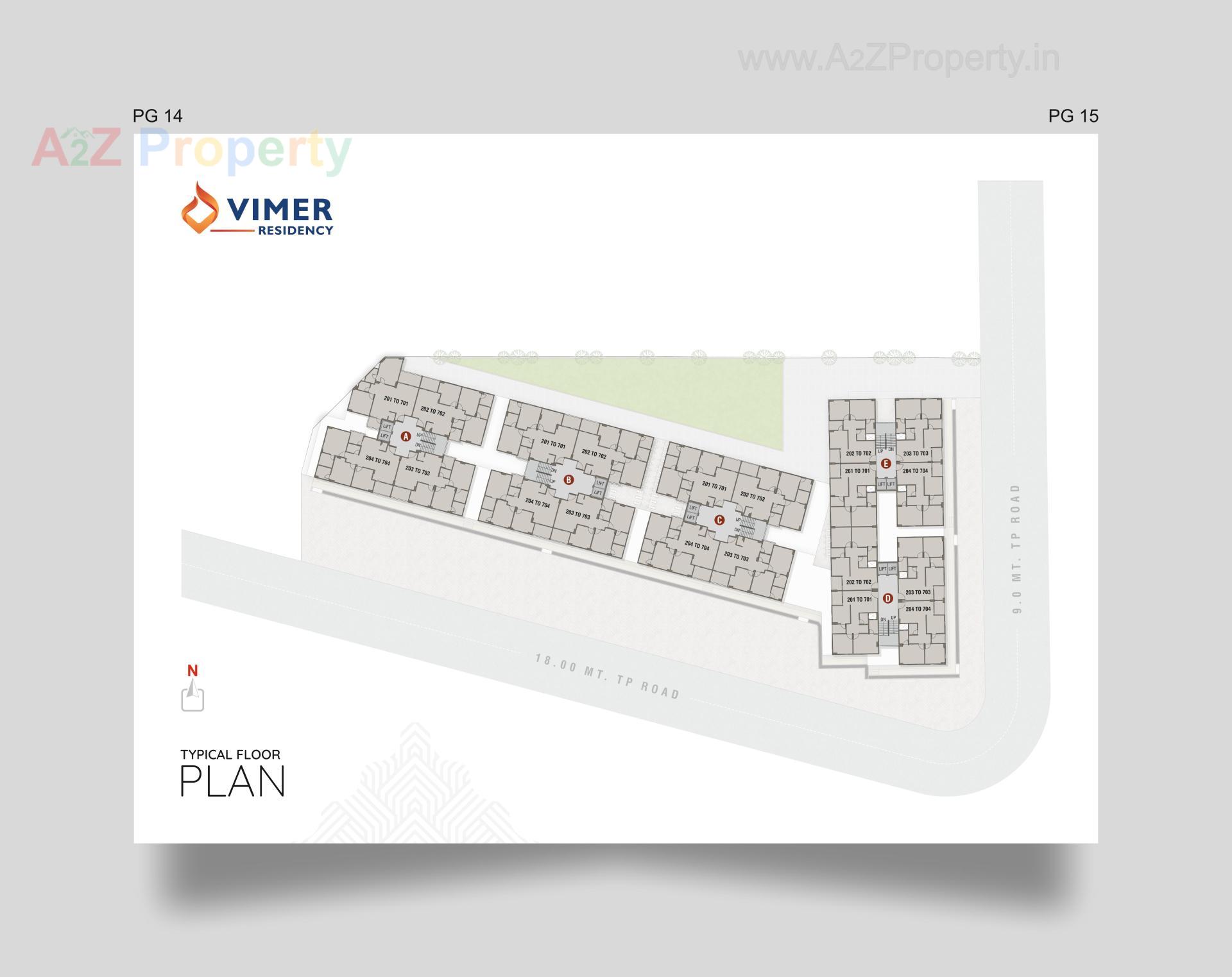 Layout of real estate project Vimer Residency located at Kadi, Mehsana, Gujarat
