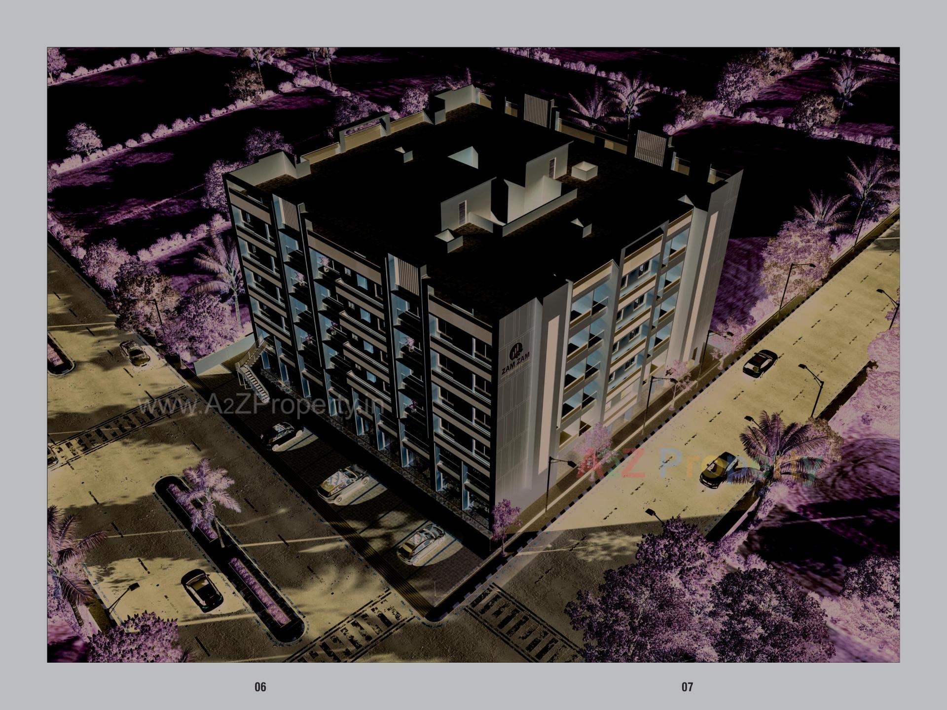 3D Elevation of real estate project Zam Zam Heights located at Mehsana, Mehsana, Gujarat