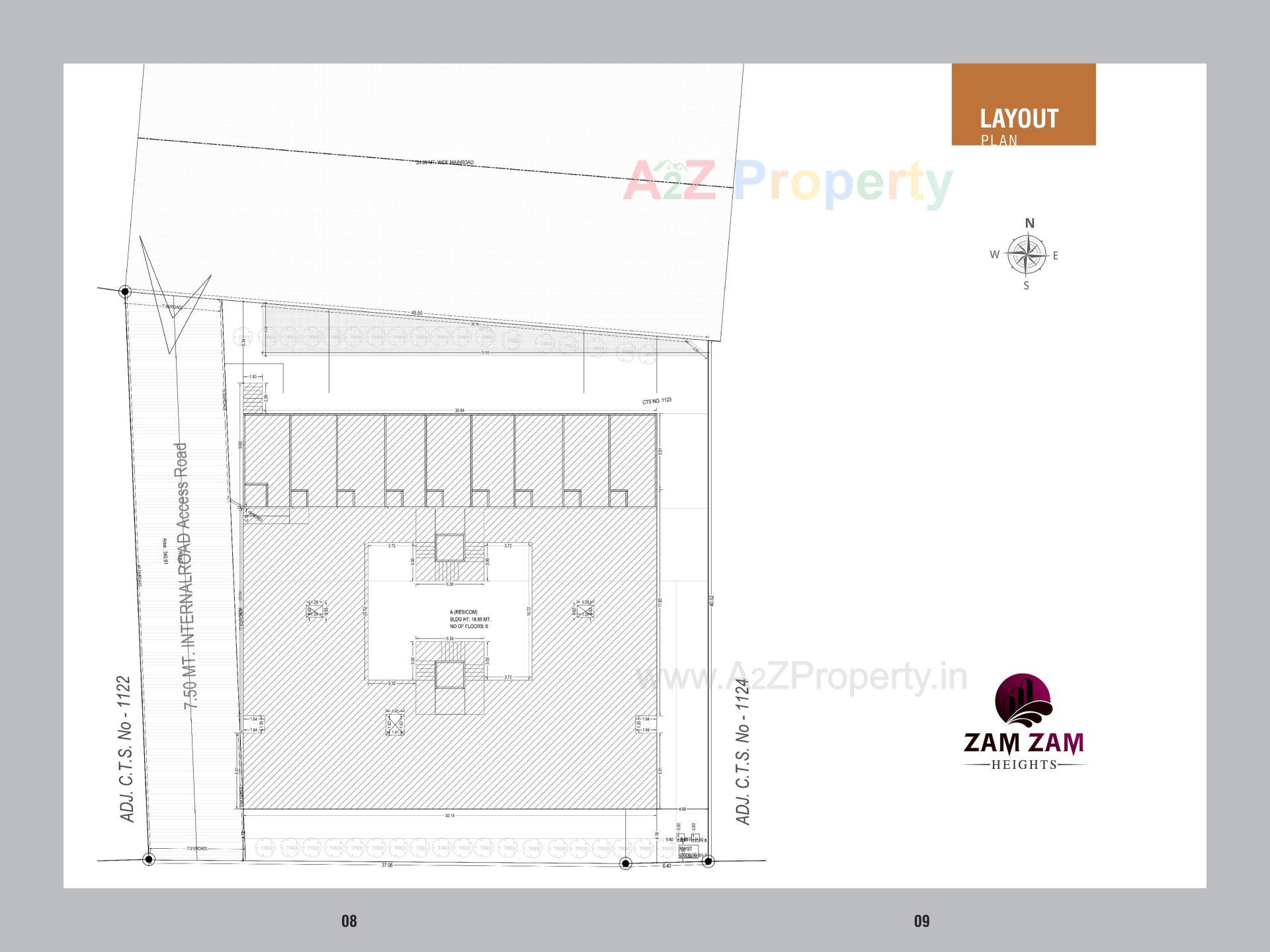 Layout of real estate project Zam Zam Heights located at Mehsana, Mehsana, Gujarat
