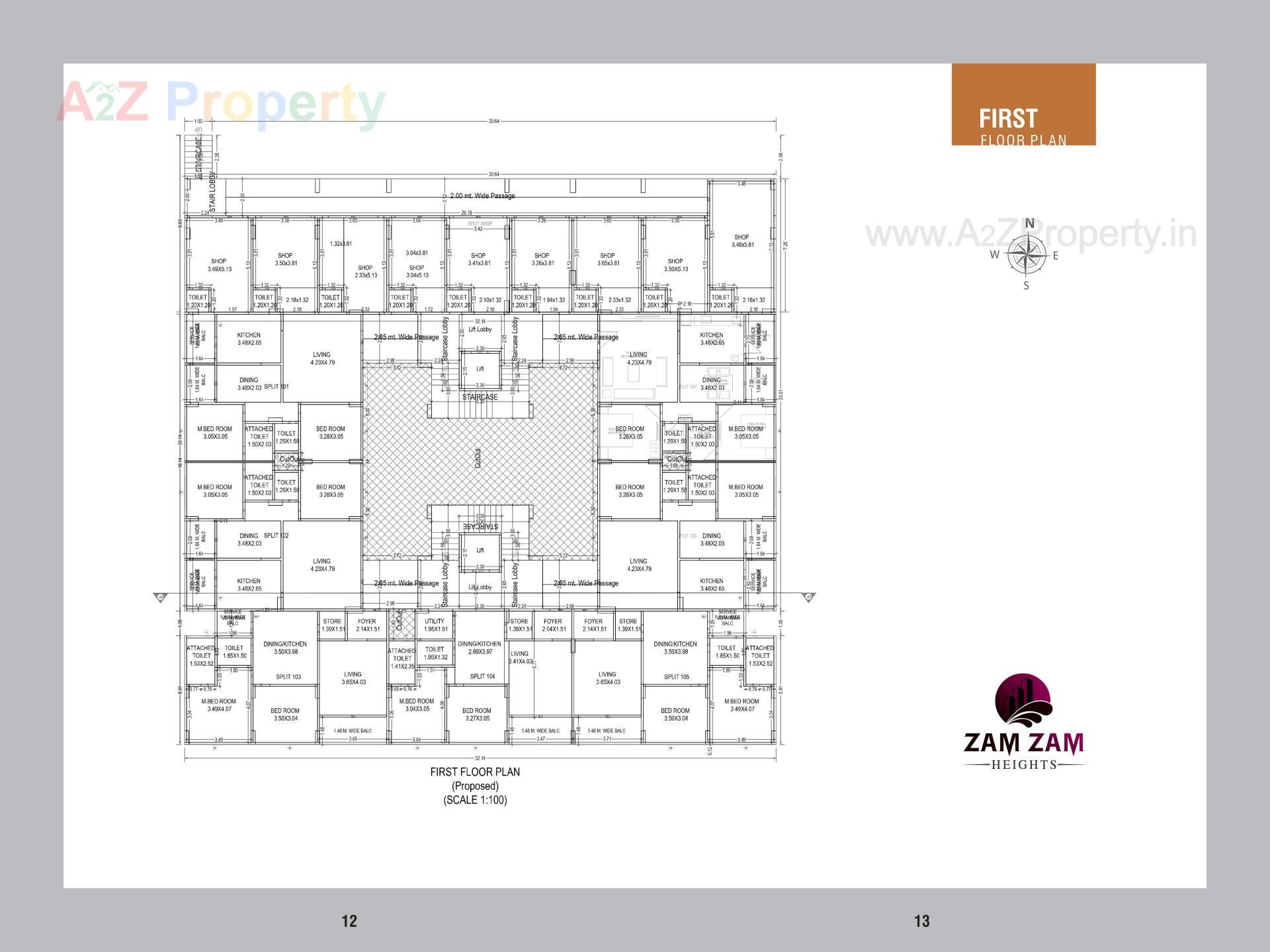 Layout of real estate project Zam Zam Heights located at Mehsana, Mehsana, Gujarat