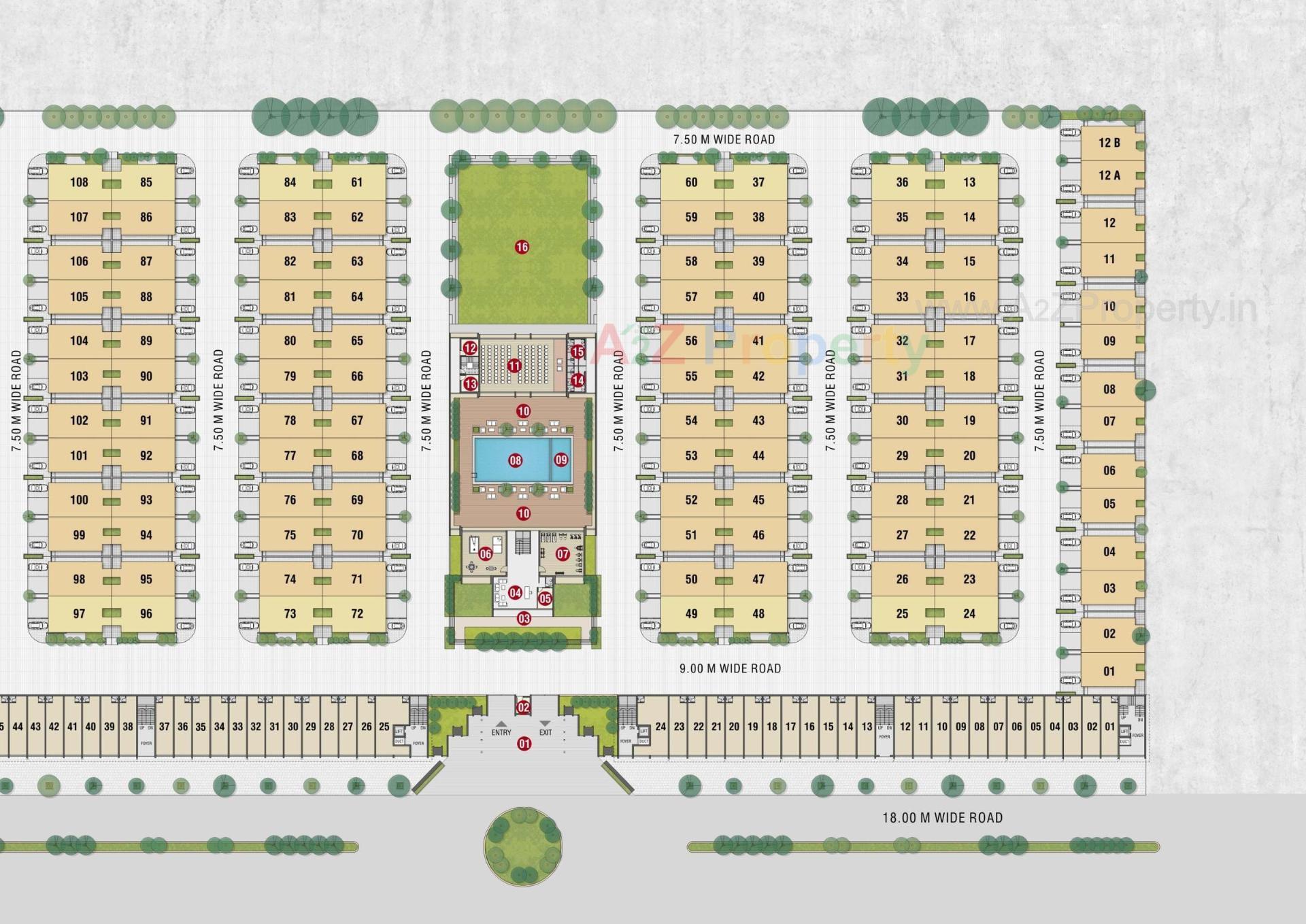 Layout of real estate project Flora Akshar City located at Morbi, Morbi, Gujarat