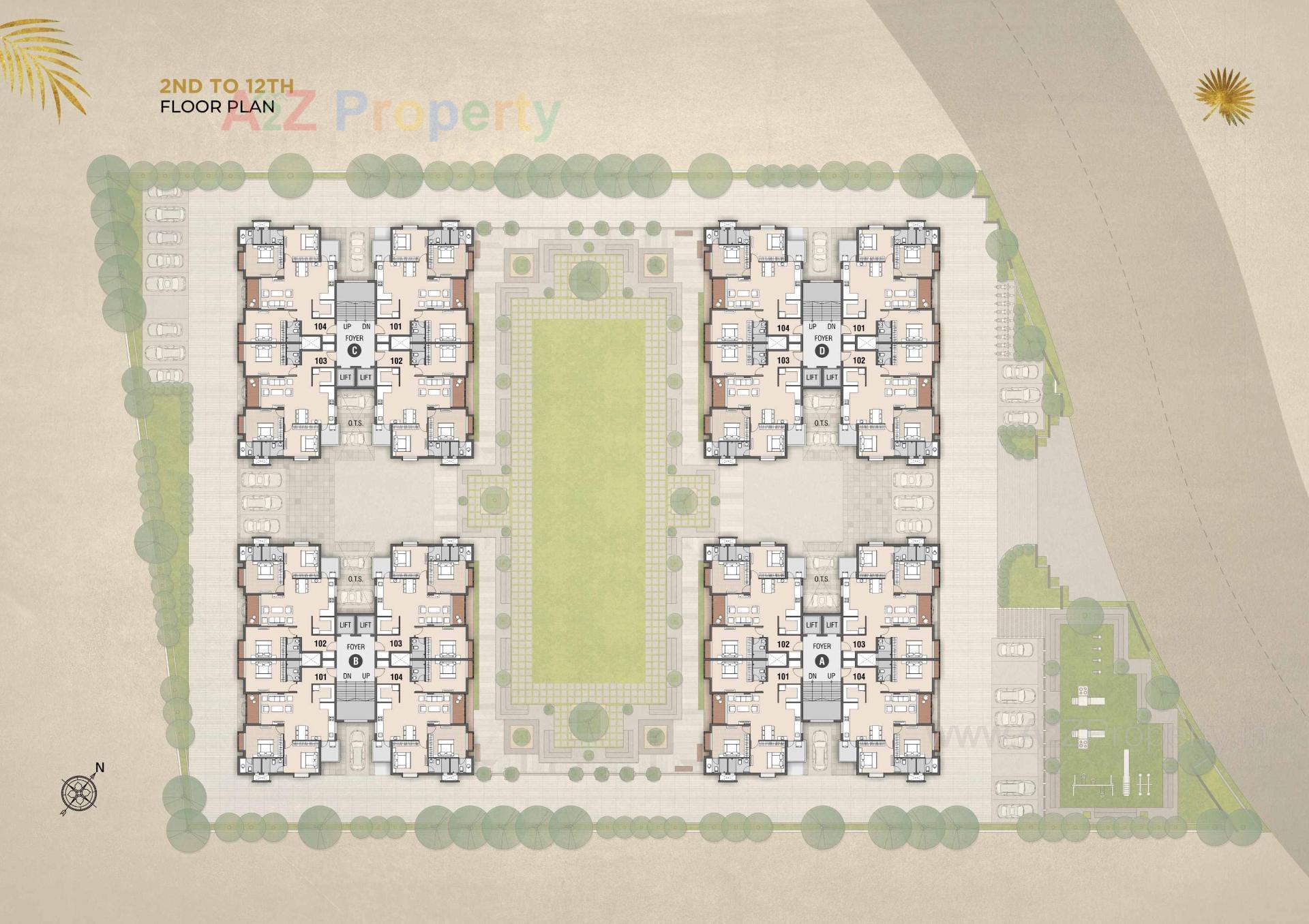 Layout of real estate project Flora Palms located at Morbi, Morbi, Gujarat