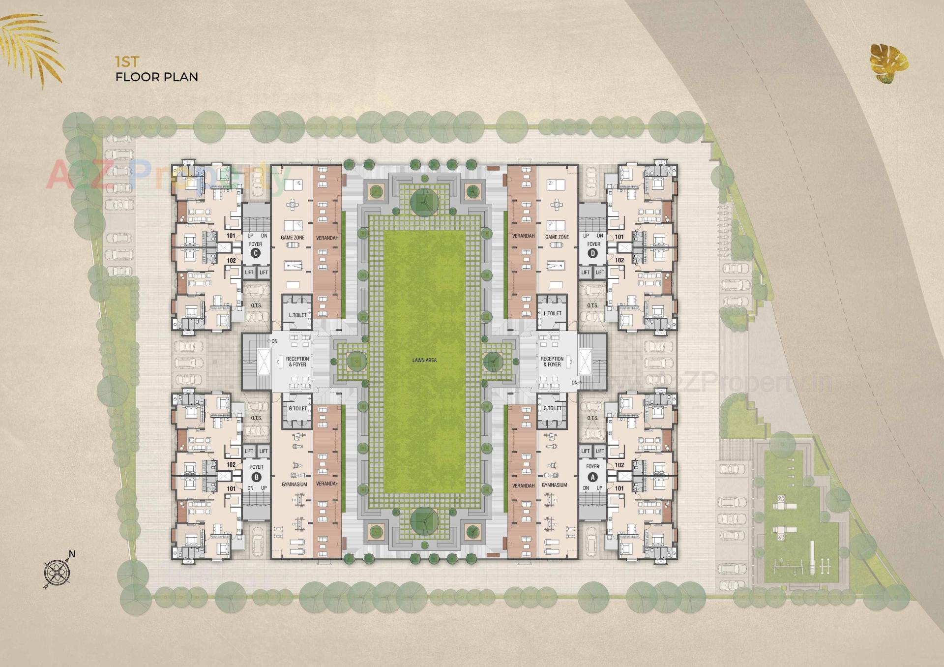 Layout of real estate project Flora Palms located at Morbi, Morbi, Gujarat