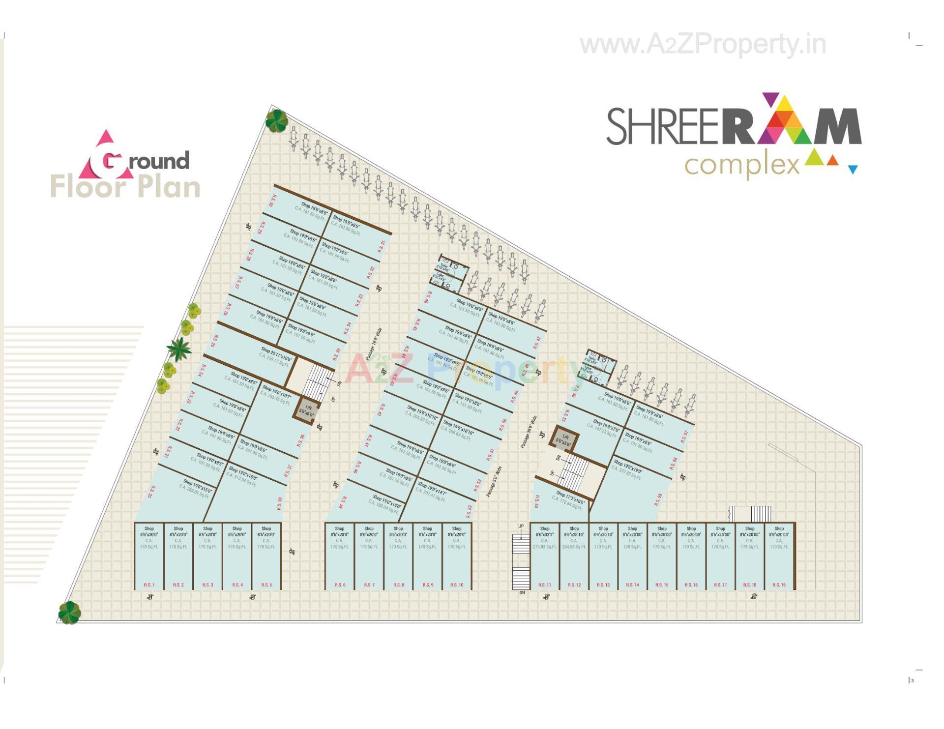 Layout of real estate project Shree Ram Complex located at Morbi, Morbi, Gujarat