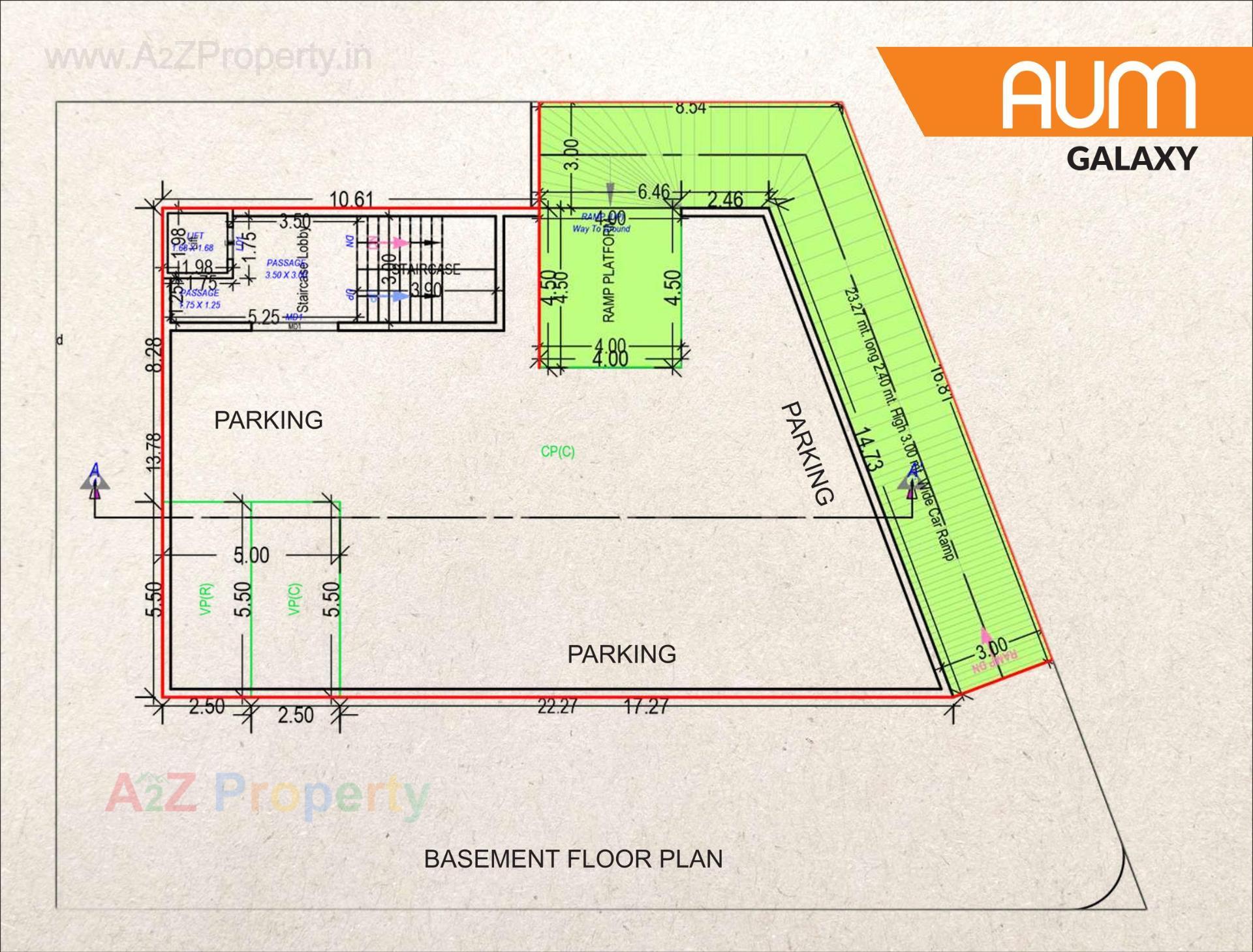 Layout of real estate project Aum Galaxy located at Navsari, Navsari, Gujarat