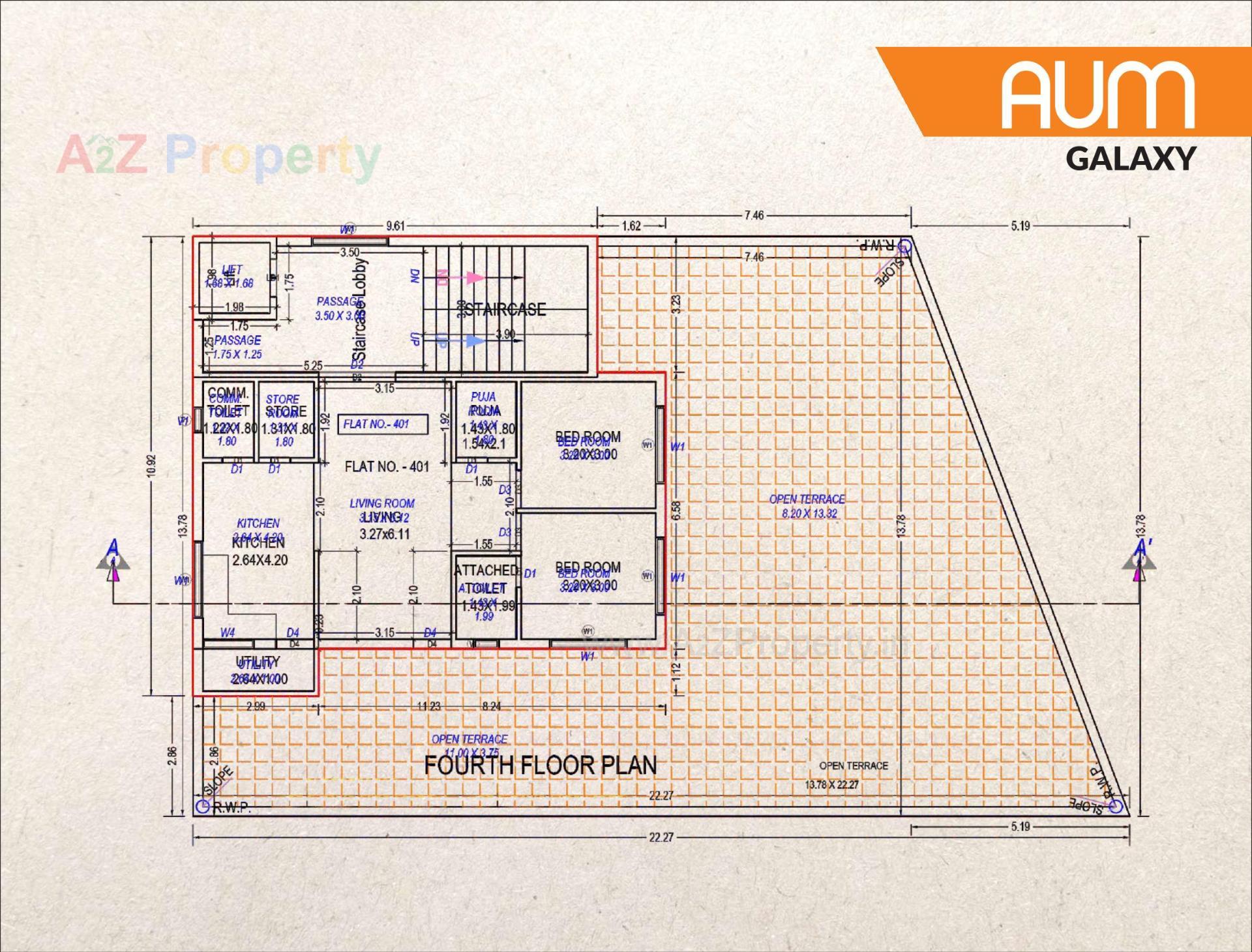 Layout of real estate project Aum Galaxy located at Navsari, Navsari, Gujarat