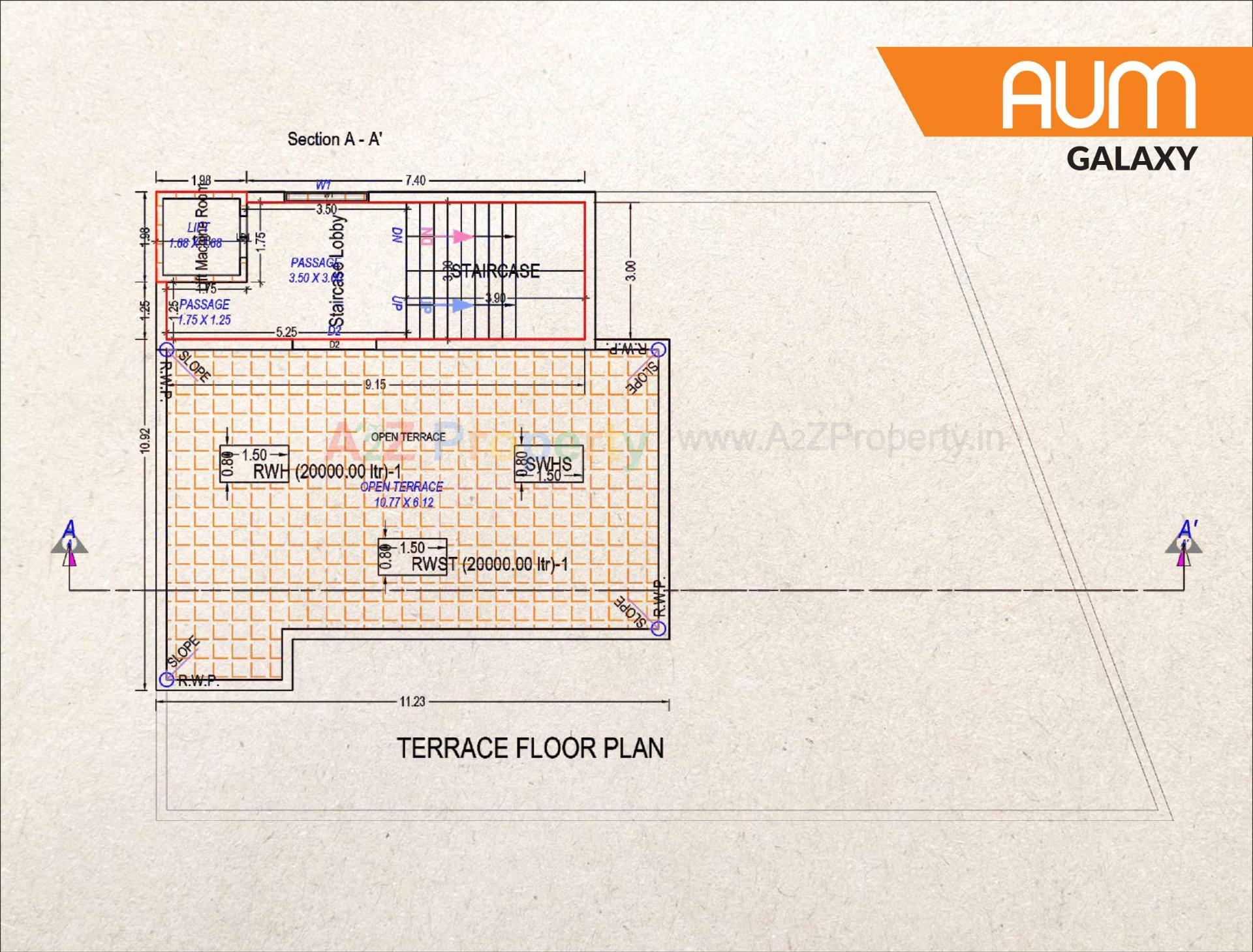 Layout of real estate project Aum Galaxy located at Navsari, Navsari, Gujarat