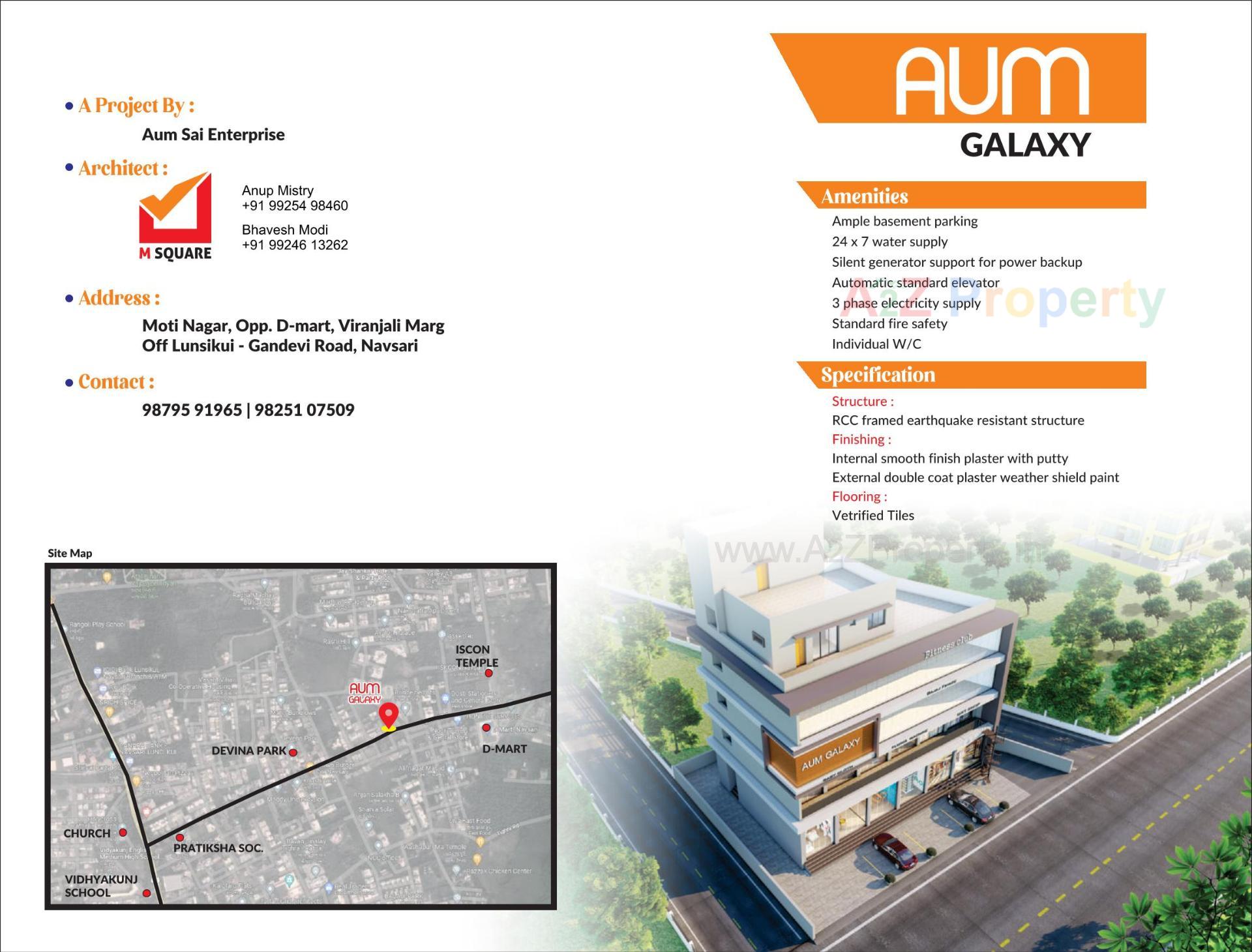  of real estate project Aum Galaxy located at Navsari, Navsari, Gujarat
