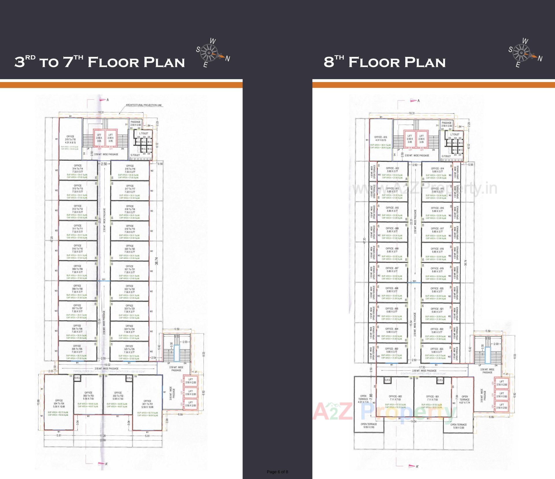 Layout of real estate project Central Business Hub located at Jamalpore, Navsari, Gujarat