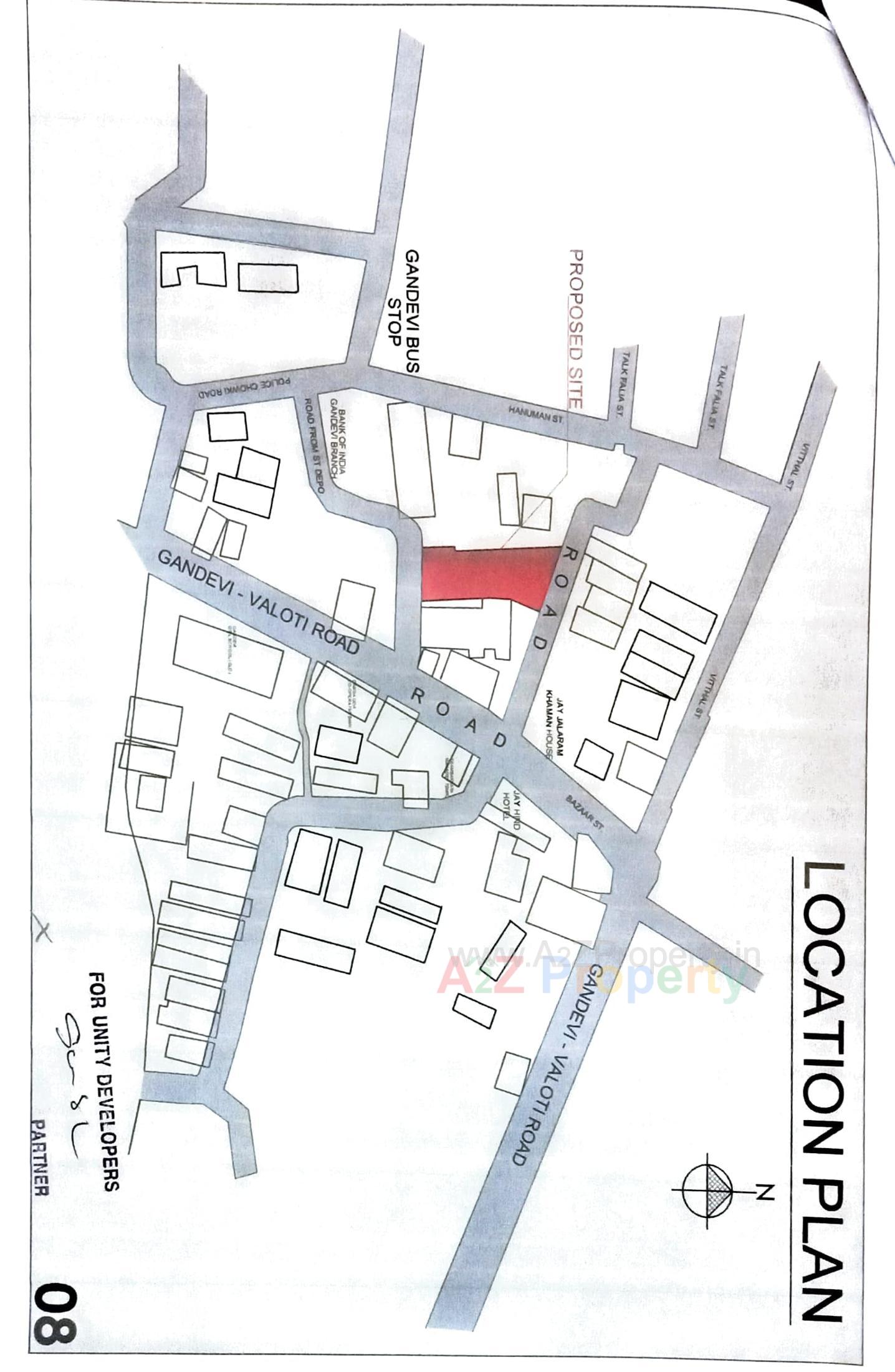 Layout of real estate project Central Point located at Gandevi, Navsari, Gujarat