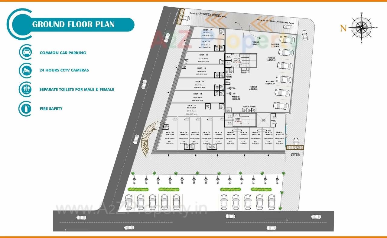 Layout of real estate project Devashish Residency located at Jamalpore, Navsari, Gujarat