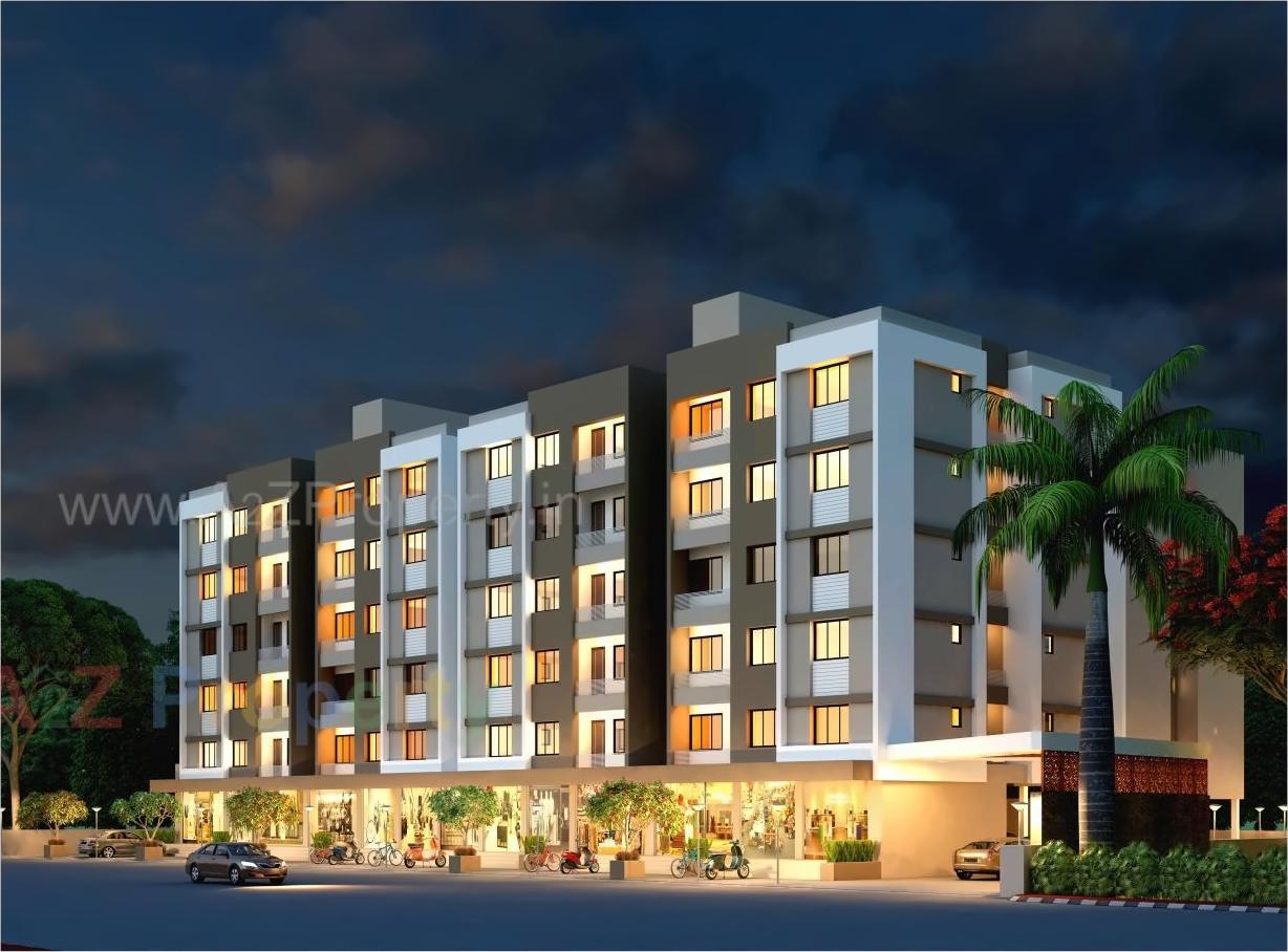 3D Elevation of real estate project Devji Homes located at Kaliyawadi, Navsari, Gujarat